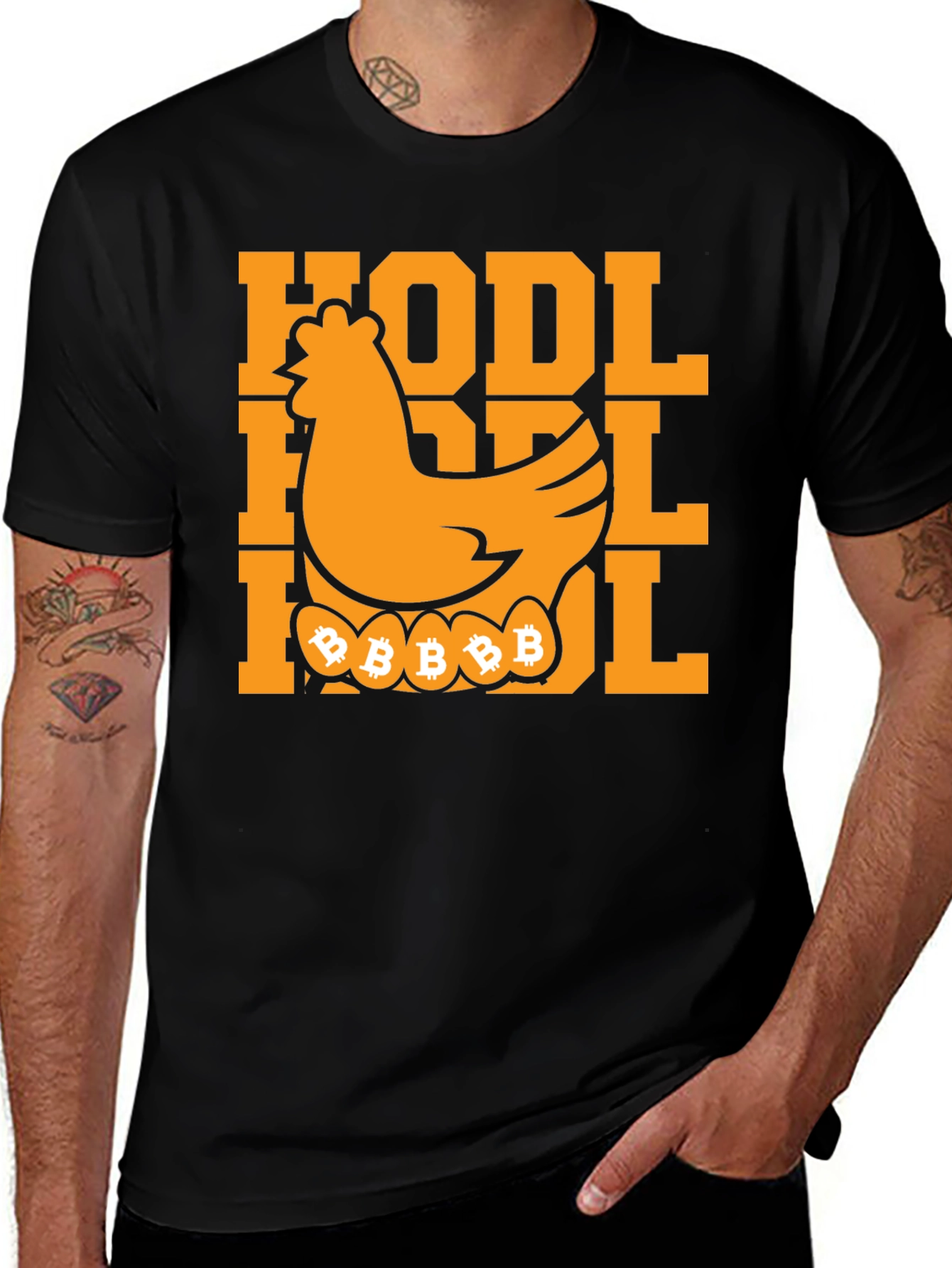 HODL Bitcoin Chicken T-Shirt - Crypto Investor Tee