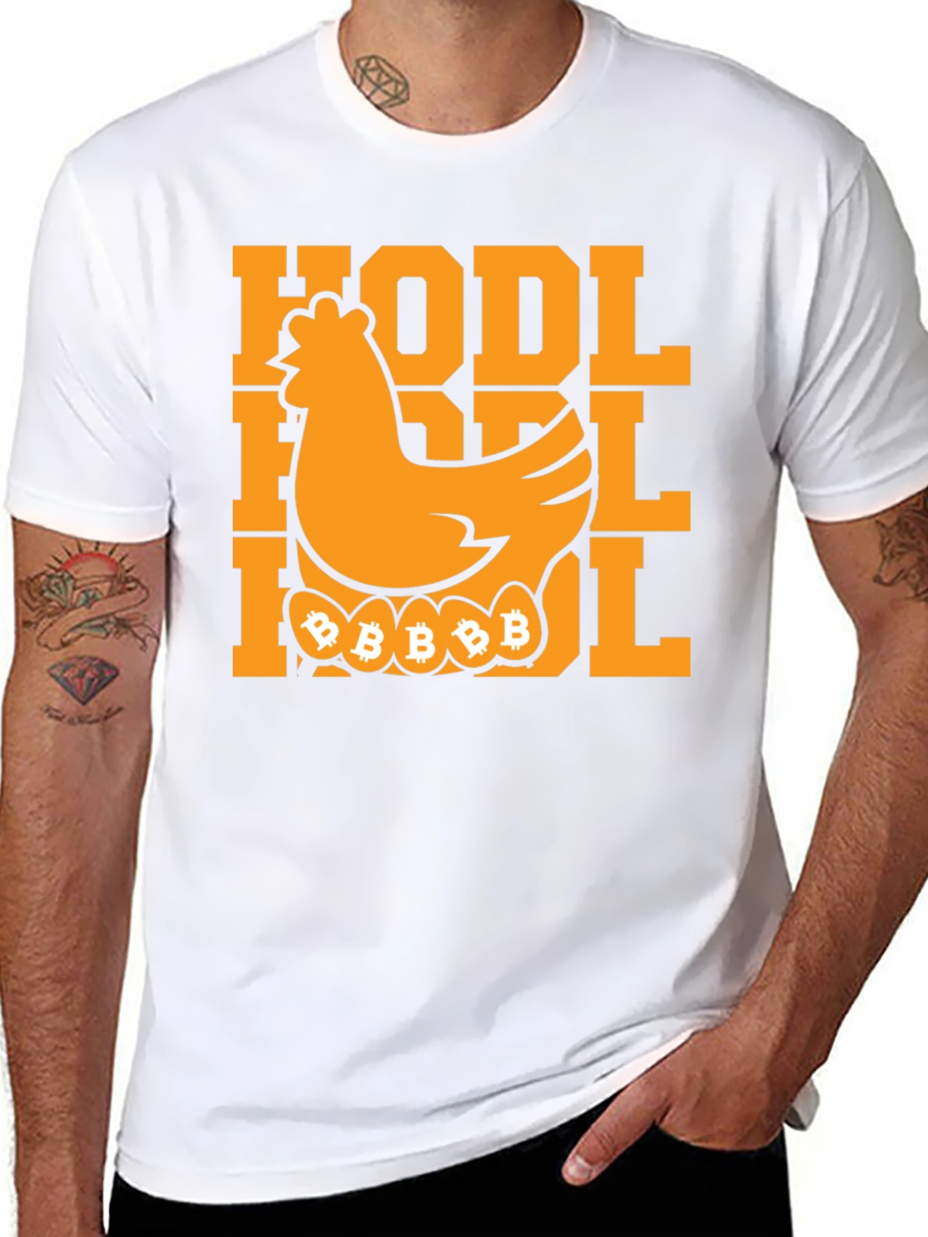 HODL Bitcoin Chicken T-Shirt - Crypto Investor Tee