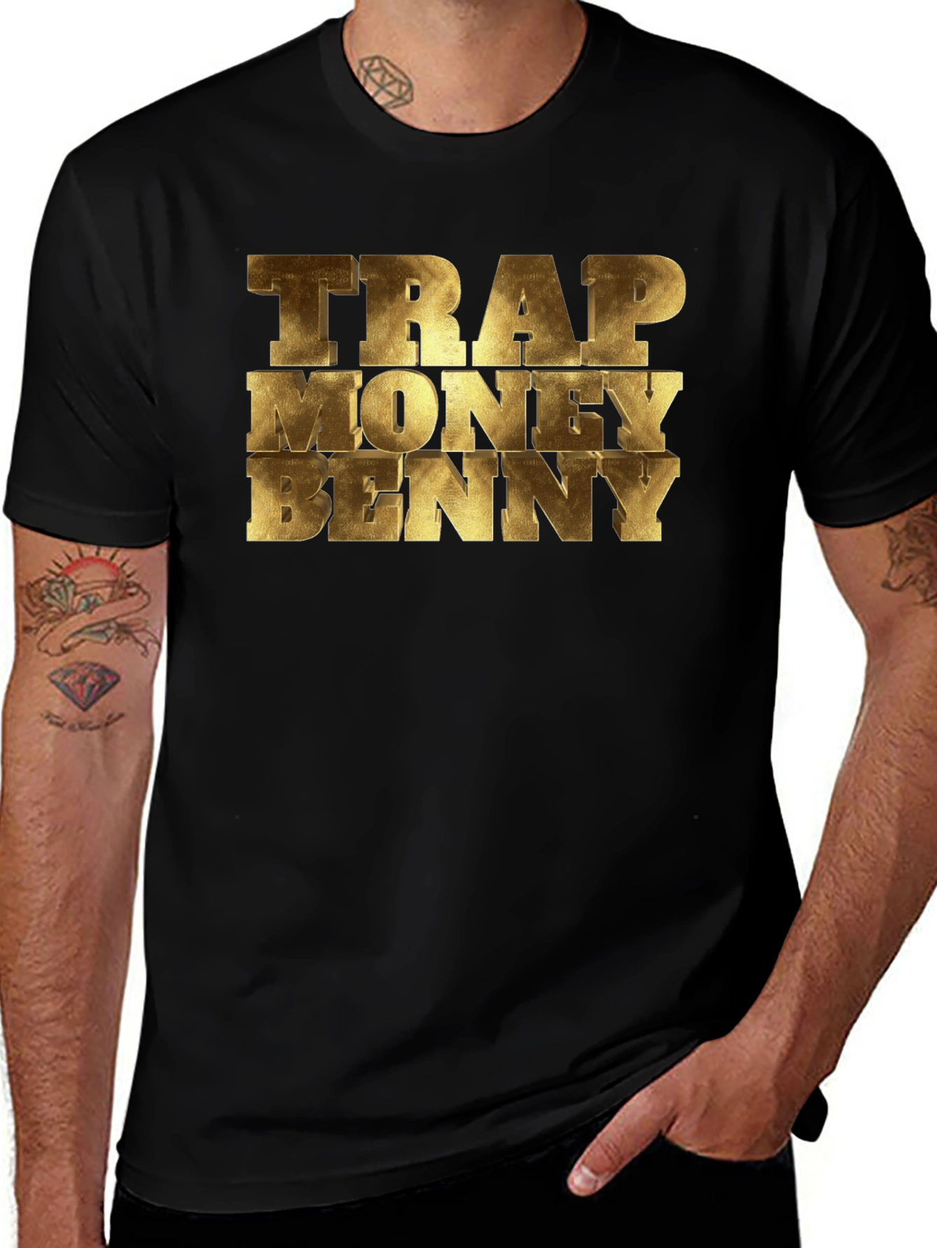 Trap Money Benny Graphic T-Shirt - Black