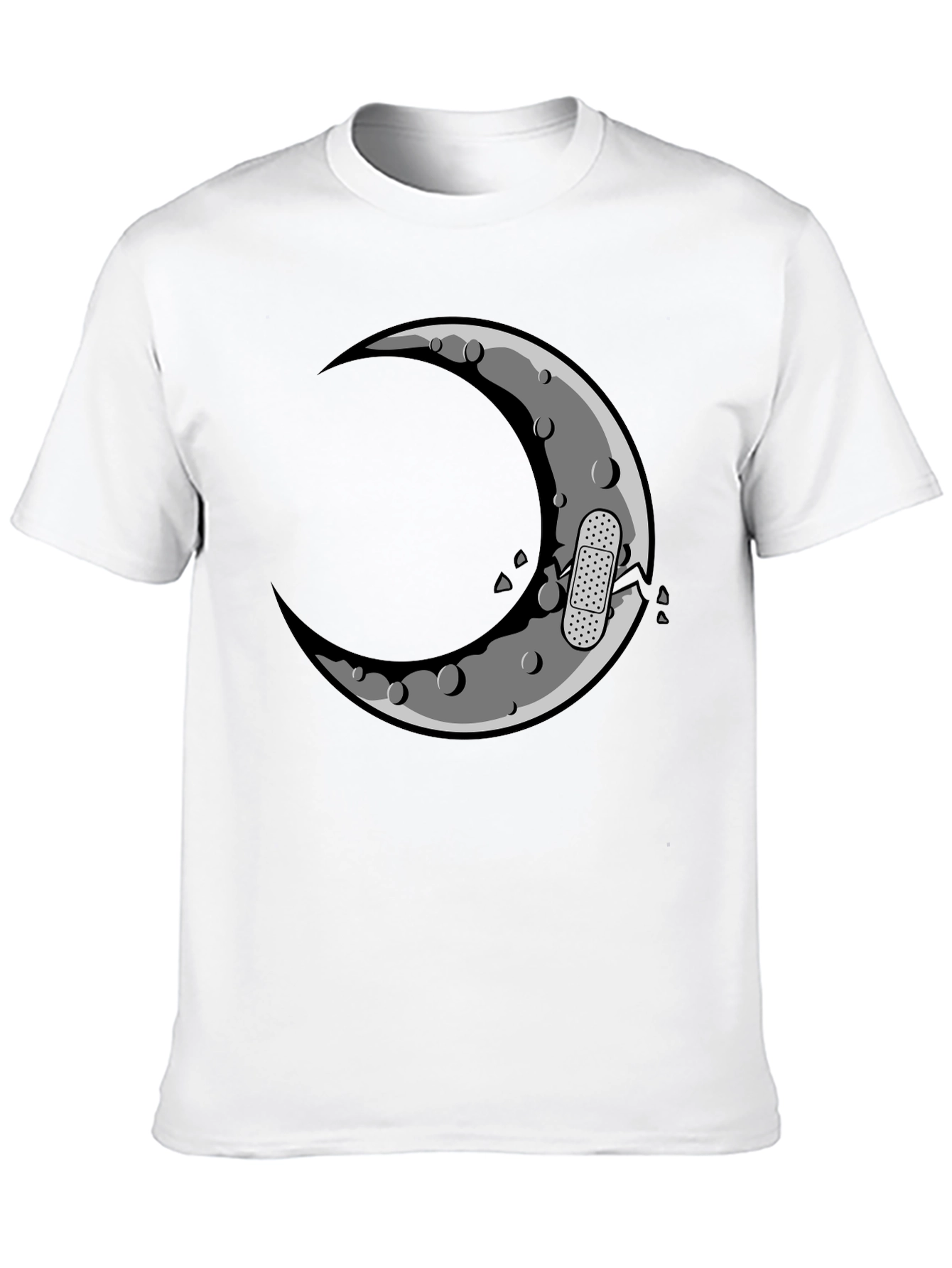 Cracked Moon Graphic T-Shirt - Mens Black Tee