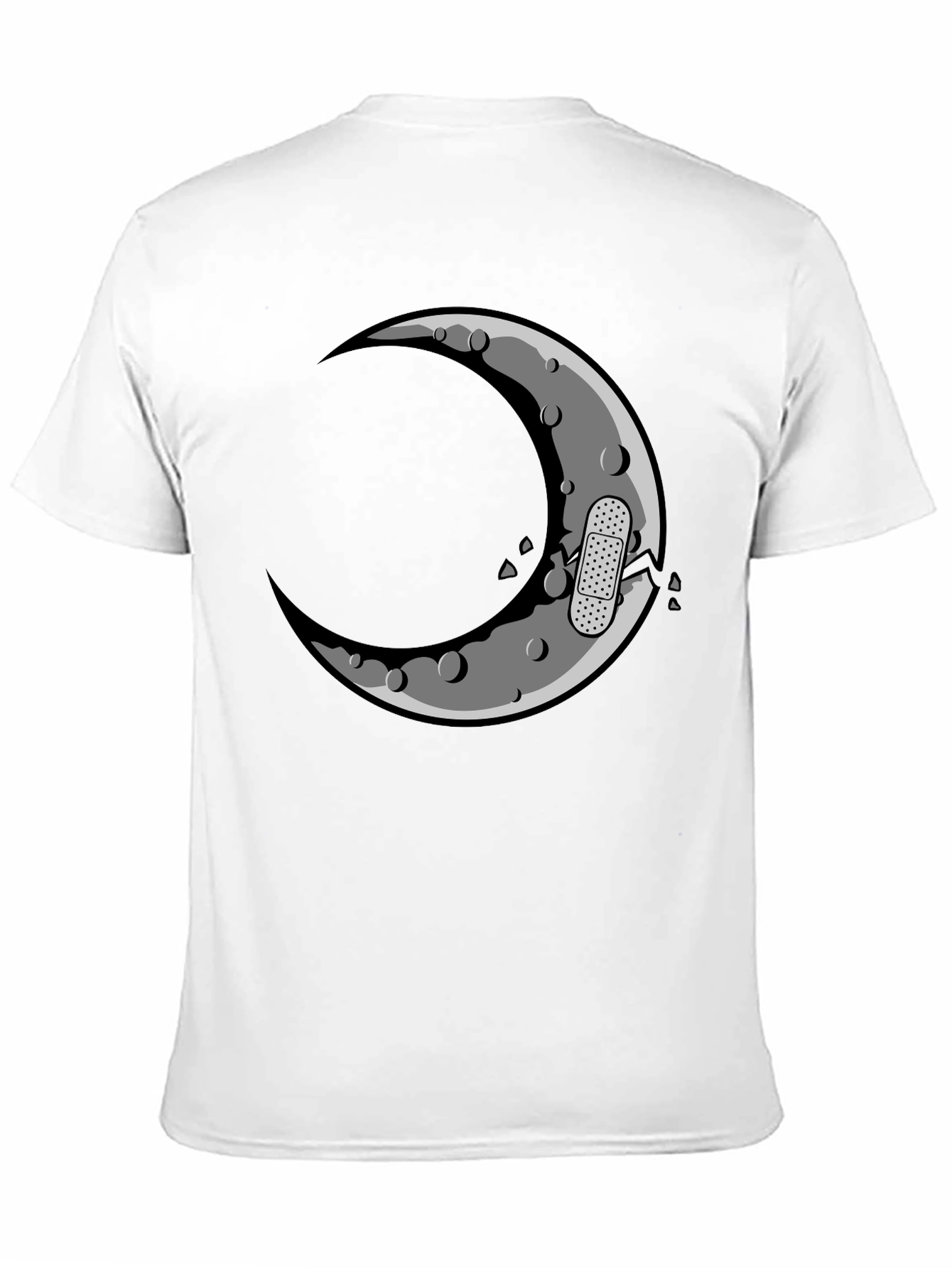 Cracked Moon Graphic T-Shirt - Mens Black Tee