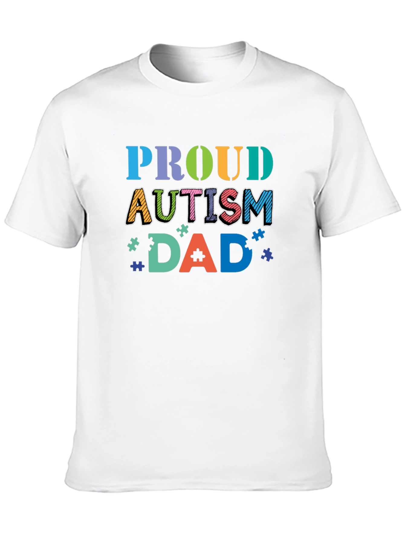 Proud Autism Dad Graphic Tee - Awareness Support