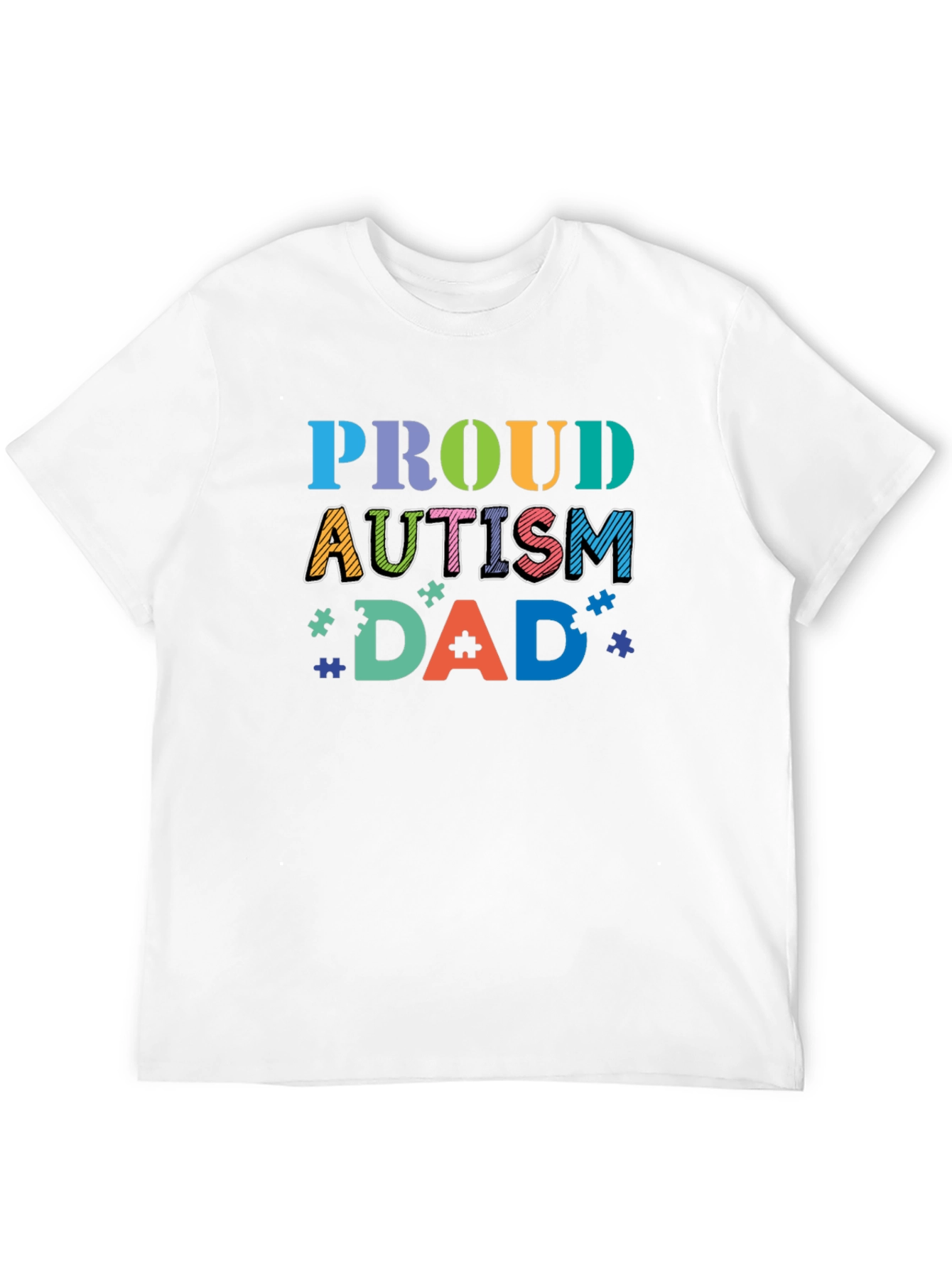 Proud Autism Dad Graphic Tee - Awareness Support