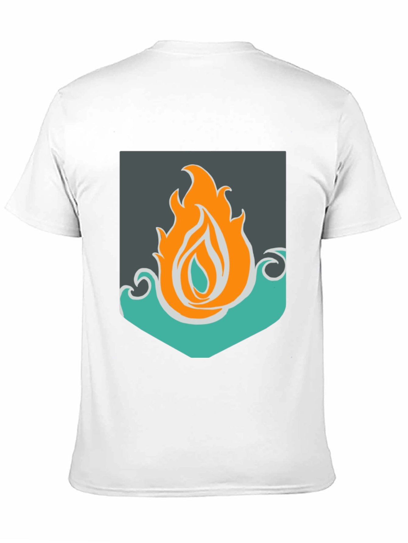 Fire & Water Graphic Tee - Unisex Black T-Shirt
