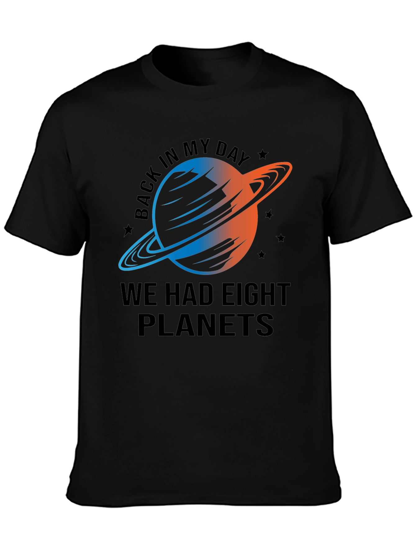 Eight Planets Graphic T-Shirt - Retro Astronomy Tee