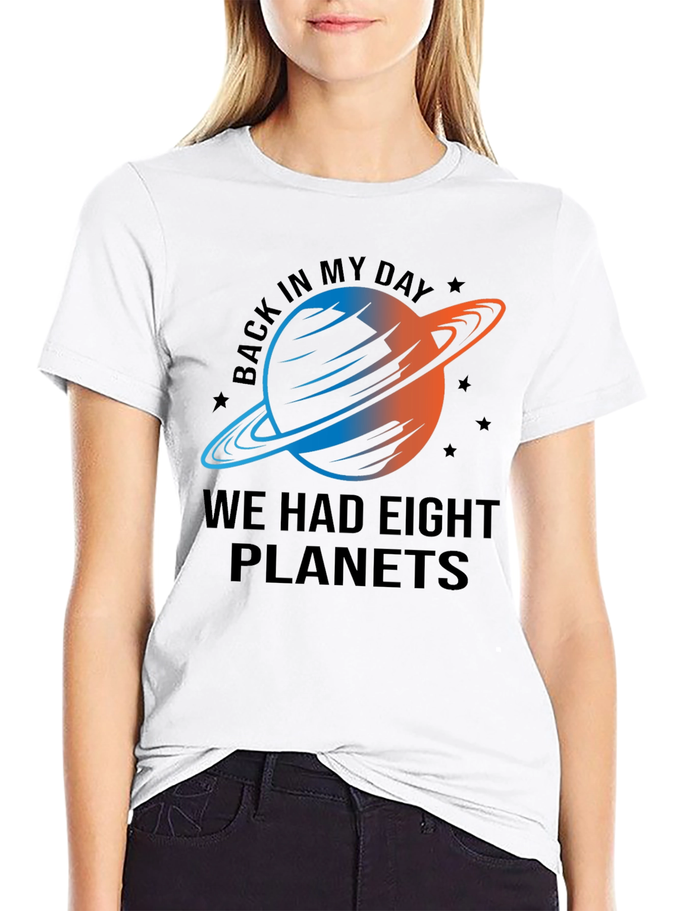 Eight Planets Graphic T-Shirt - Retro Astronomy Tee