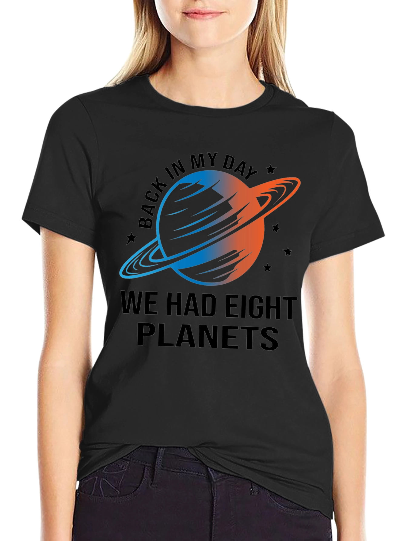 Eight Planets Graphic T-Shirt - Retro Astronomy Tee