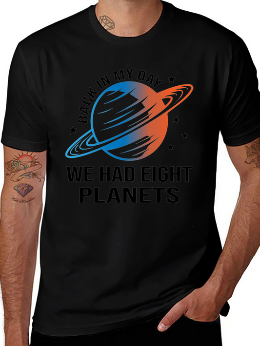 Eight Planets Graphic T-Shirt - Retro Astronomy Tee