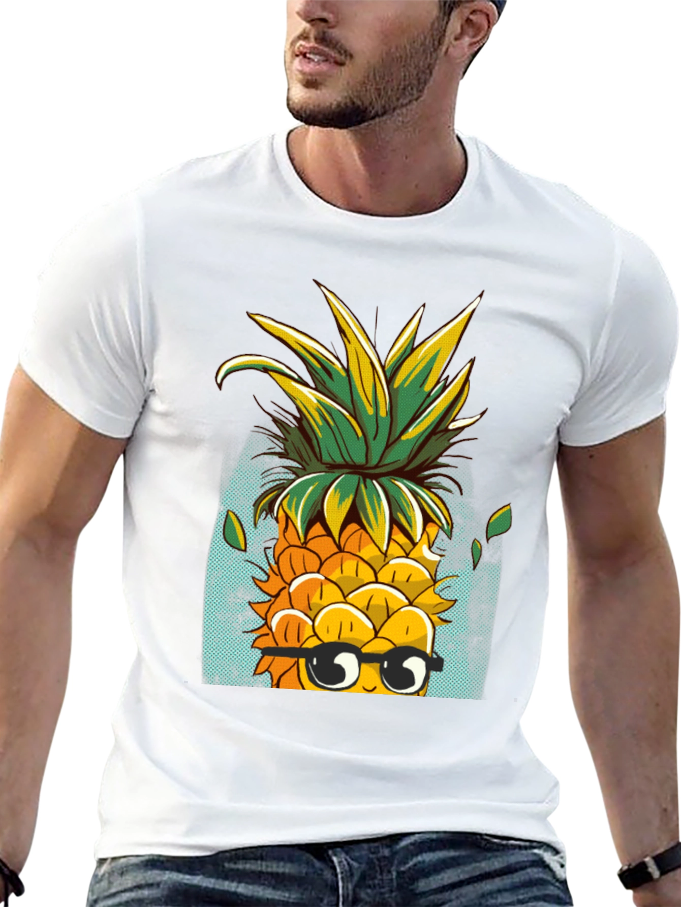Cool Pineapple Graphic Tee - Quirky Black T-Shirt