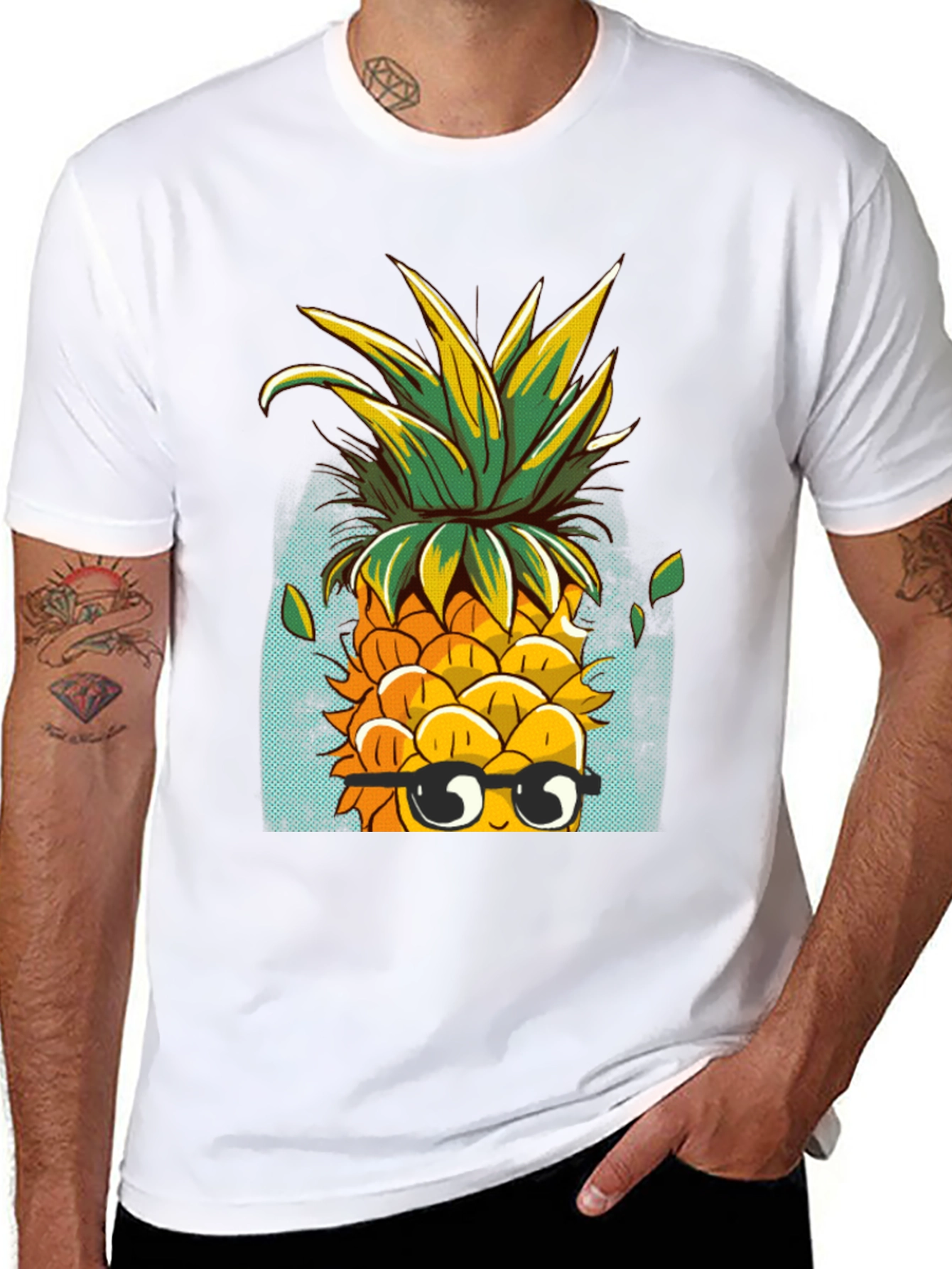 Cool Pineapple Graphic Tee - Quirky Black T-Shirt