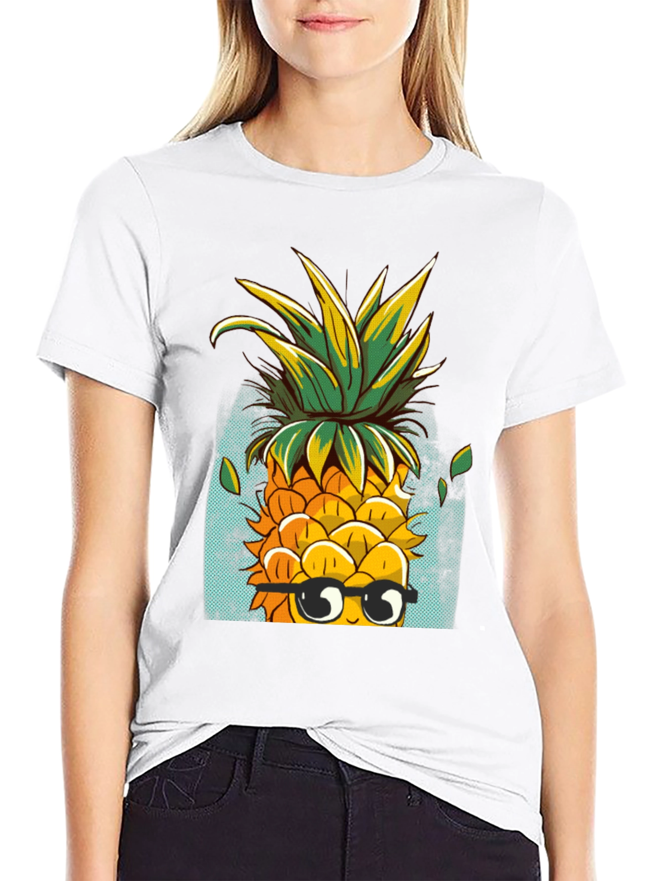 Cool Pineapple Graphic Tee - Quirky Black T-Shirt