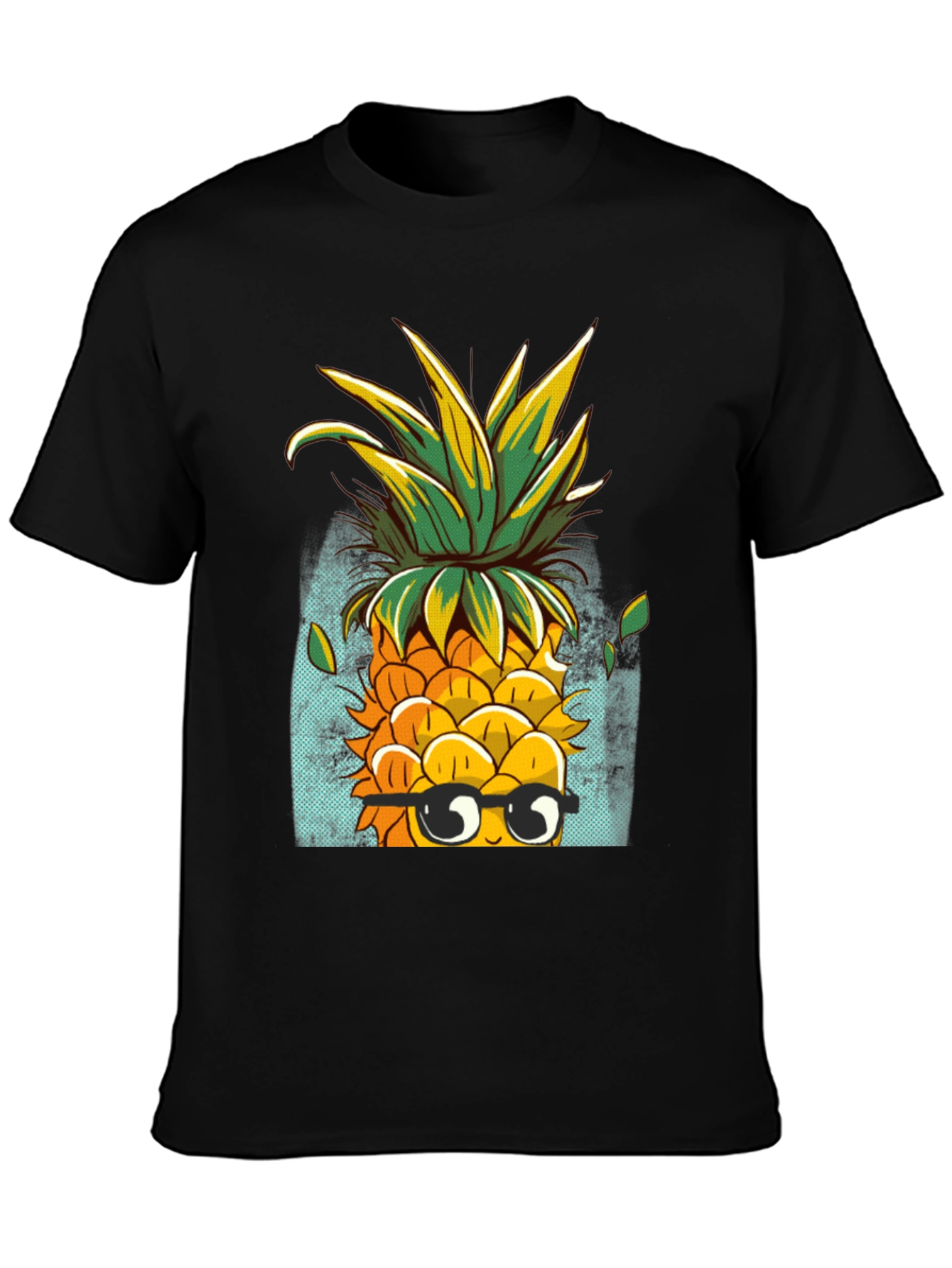 Cool Pineapple Graphic Tee - Quirky Black T-Shirt