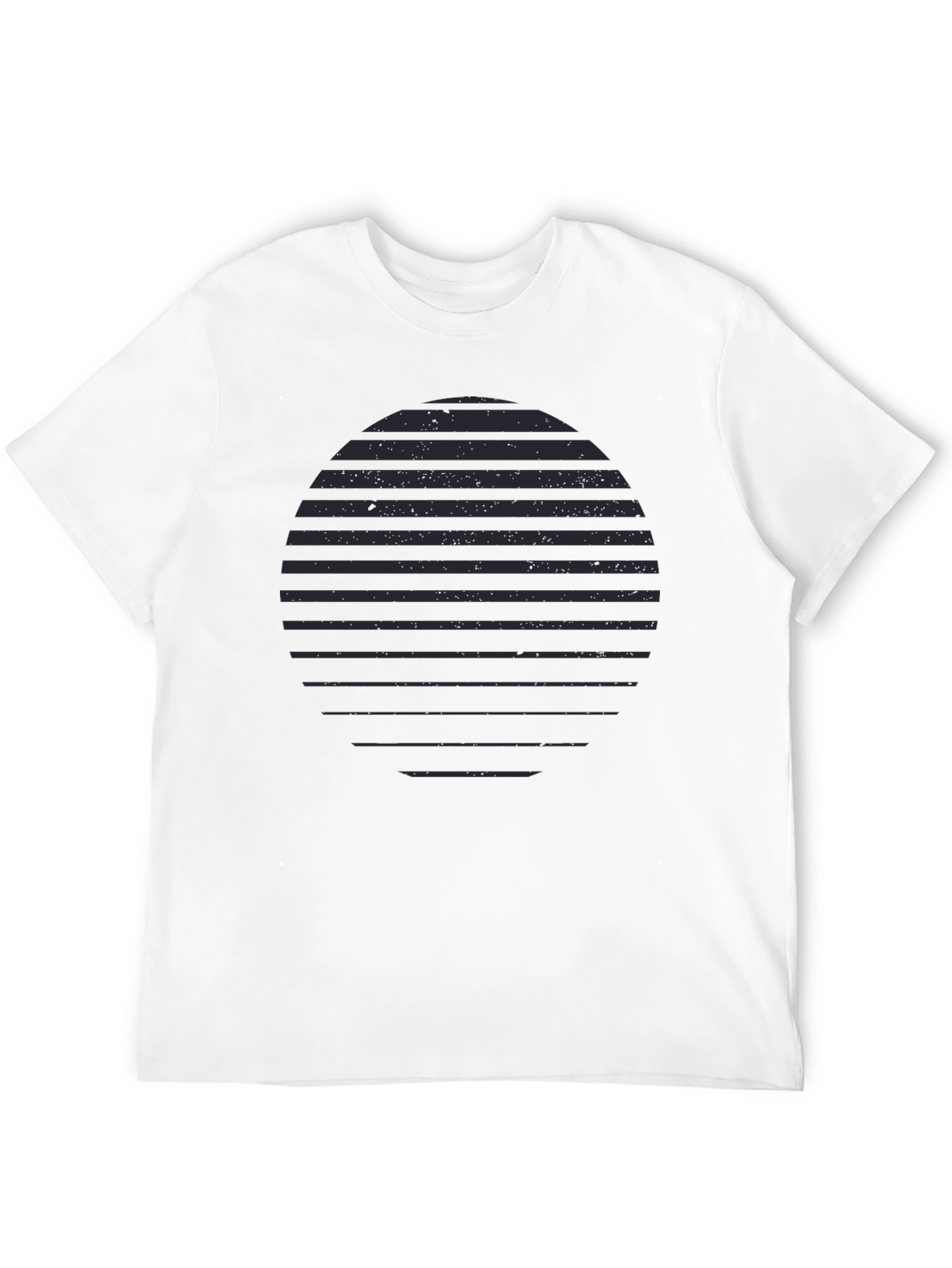 Striped Circle Graphic T-Shirt - Stylish Casual Wear