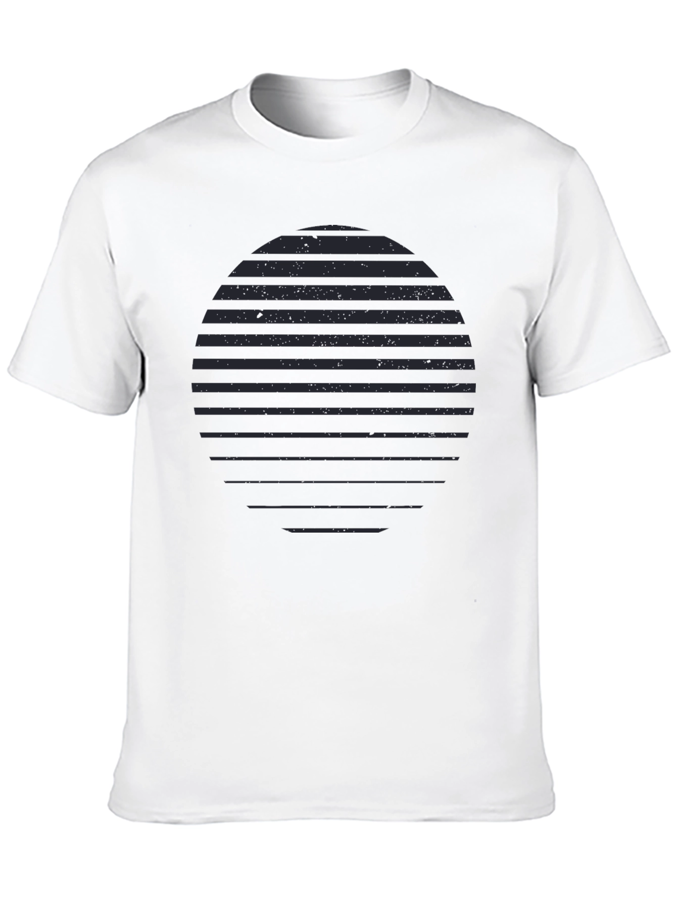 Striped Circle Graphic T-Shirt - Stylish Casual Wear