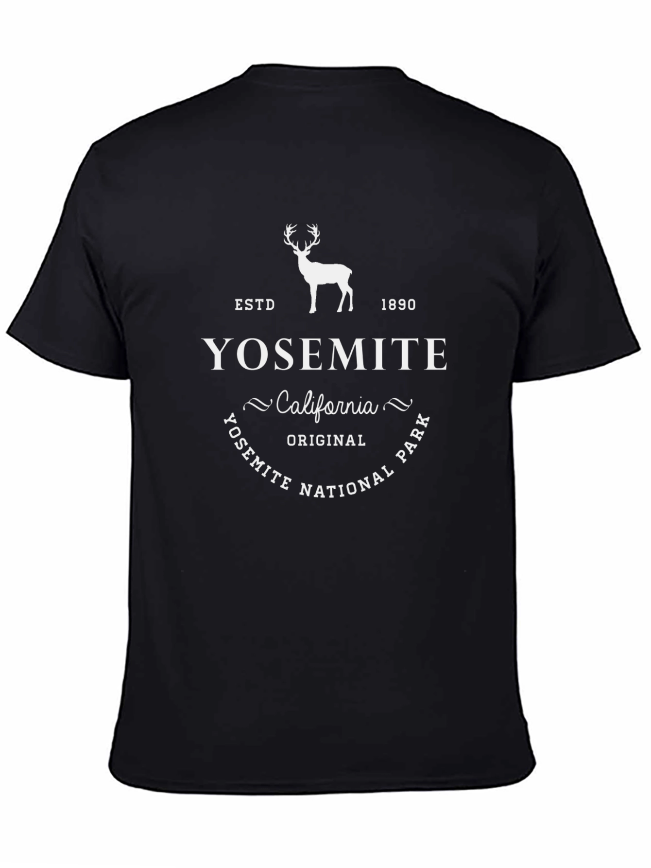 Yosemite National Park Graphic Tee - Black Cotton