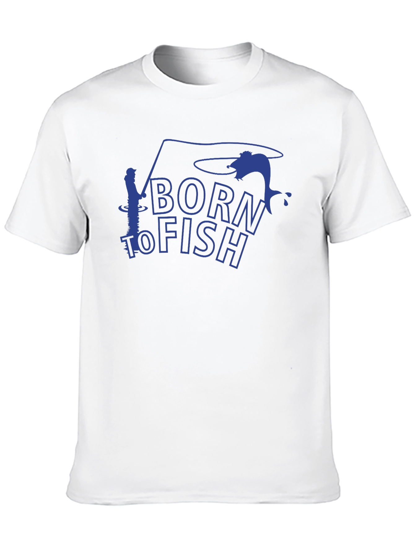 Born to Fish Black Graphic T-Shirt