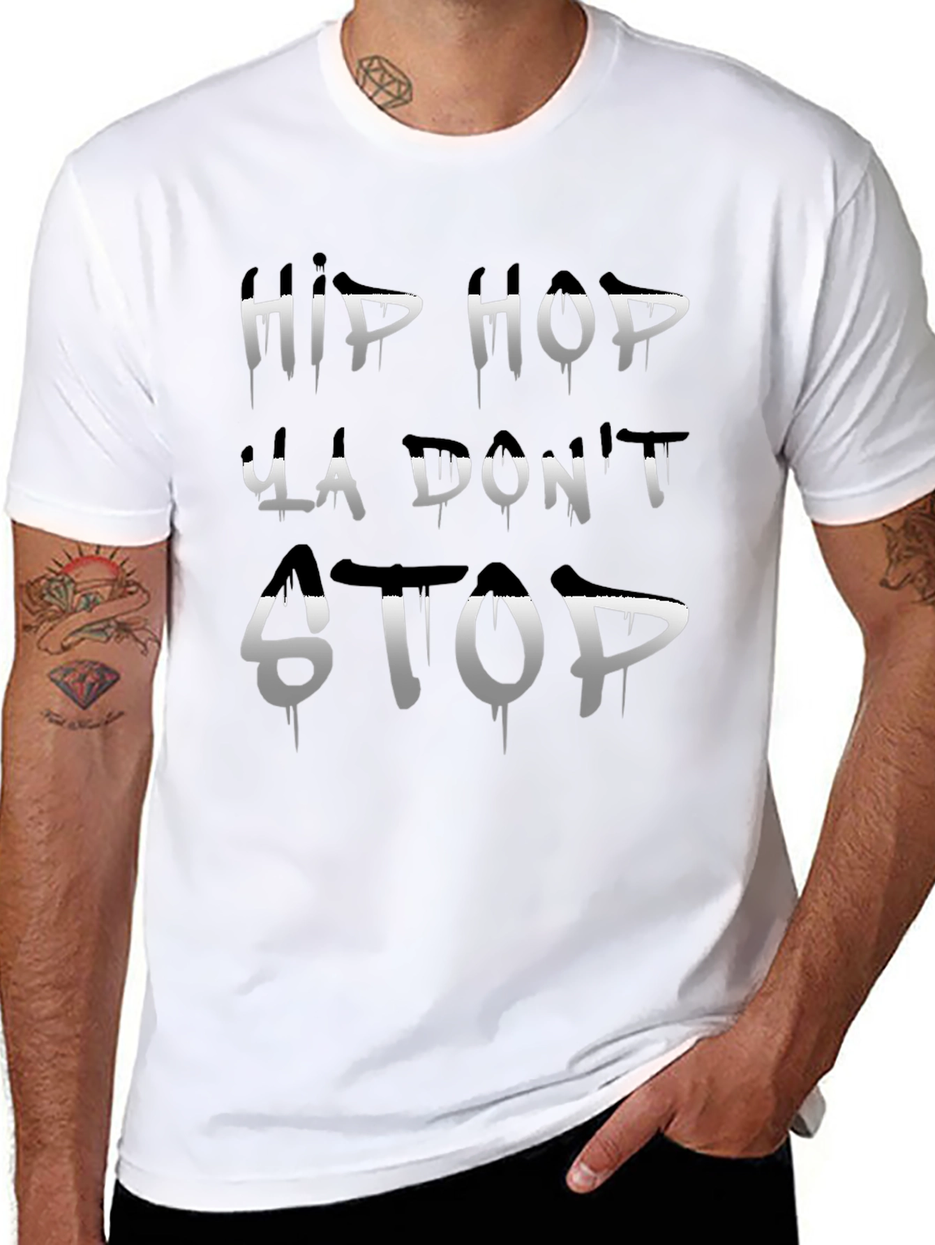 Hip Hop Ya Dont Stop Black T-Shirt