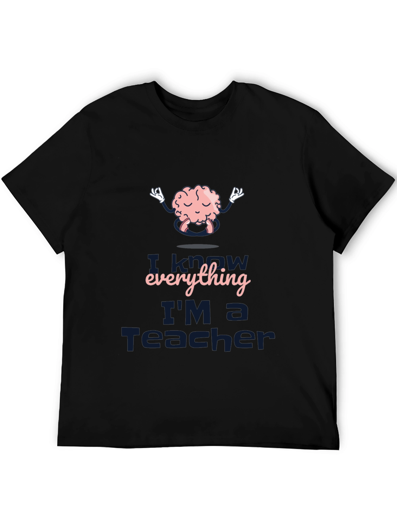 I Know Everything Im a Teacher Black T-Shirt