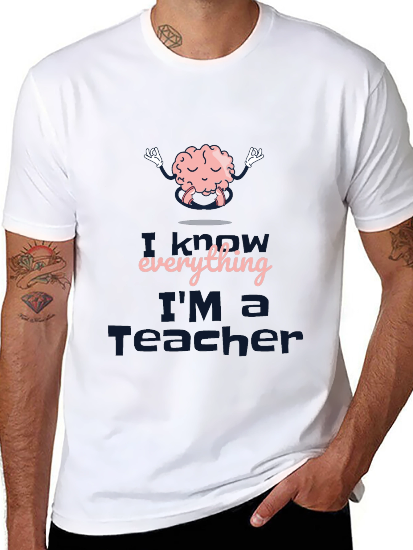 I Know Everything Im a Teacher Black T-Shirt