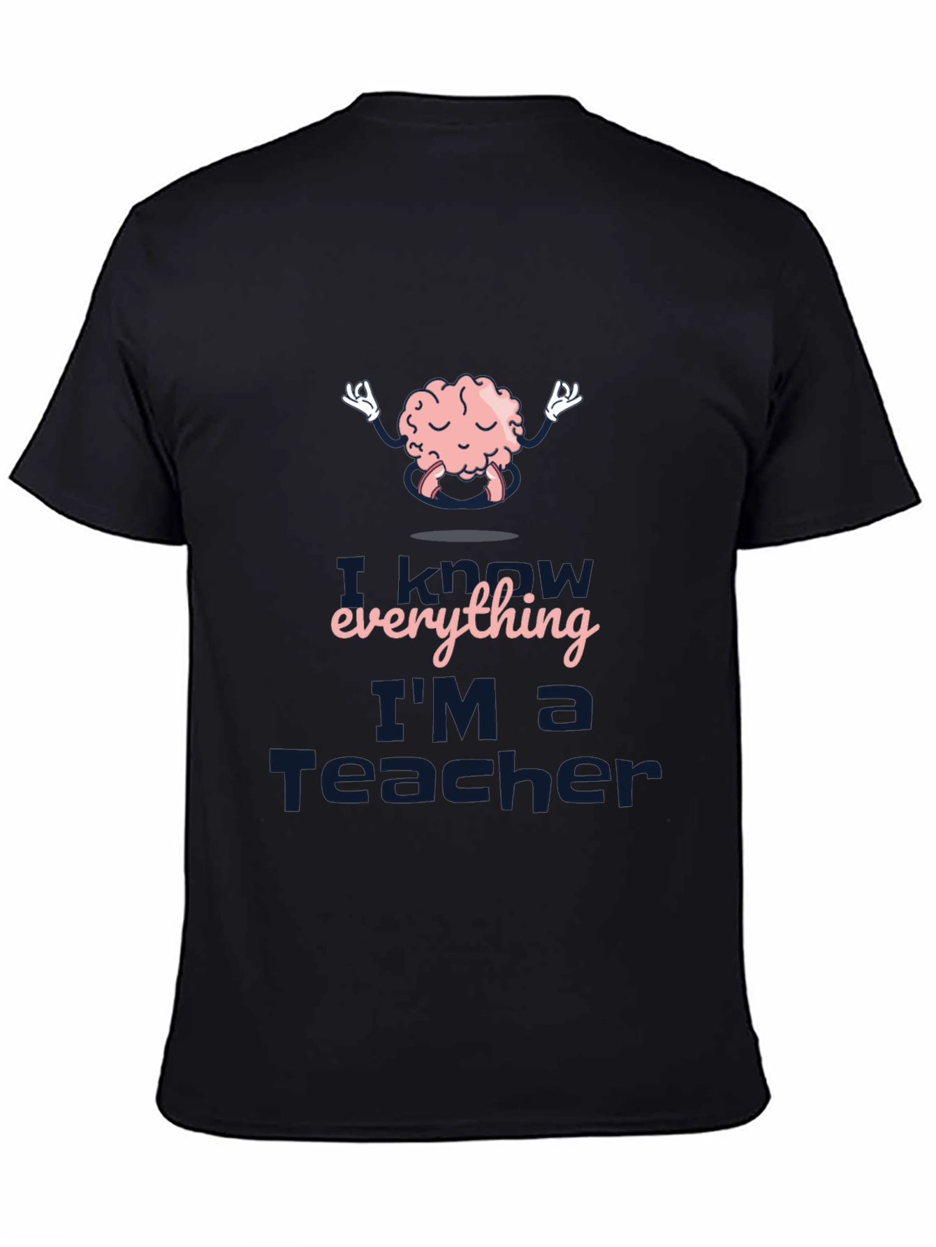 I Know Everything Im a Teacher Black T-Shirt