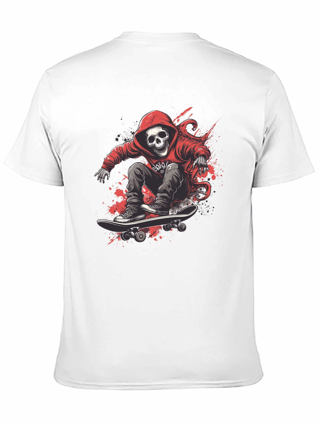 Skull Skateboarder Graphic Tee - Street Style T-Shirt