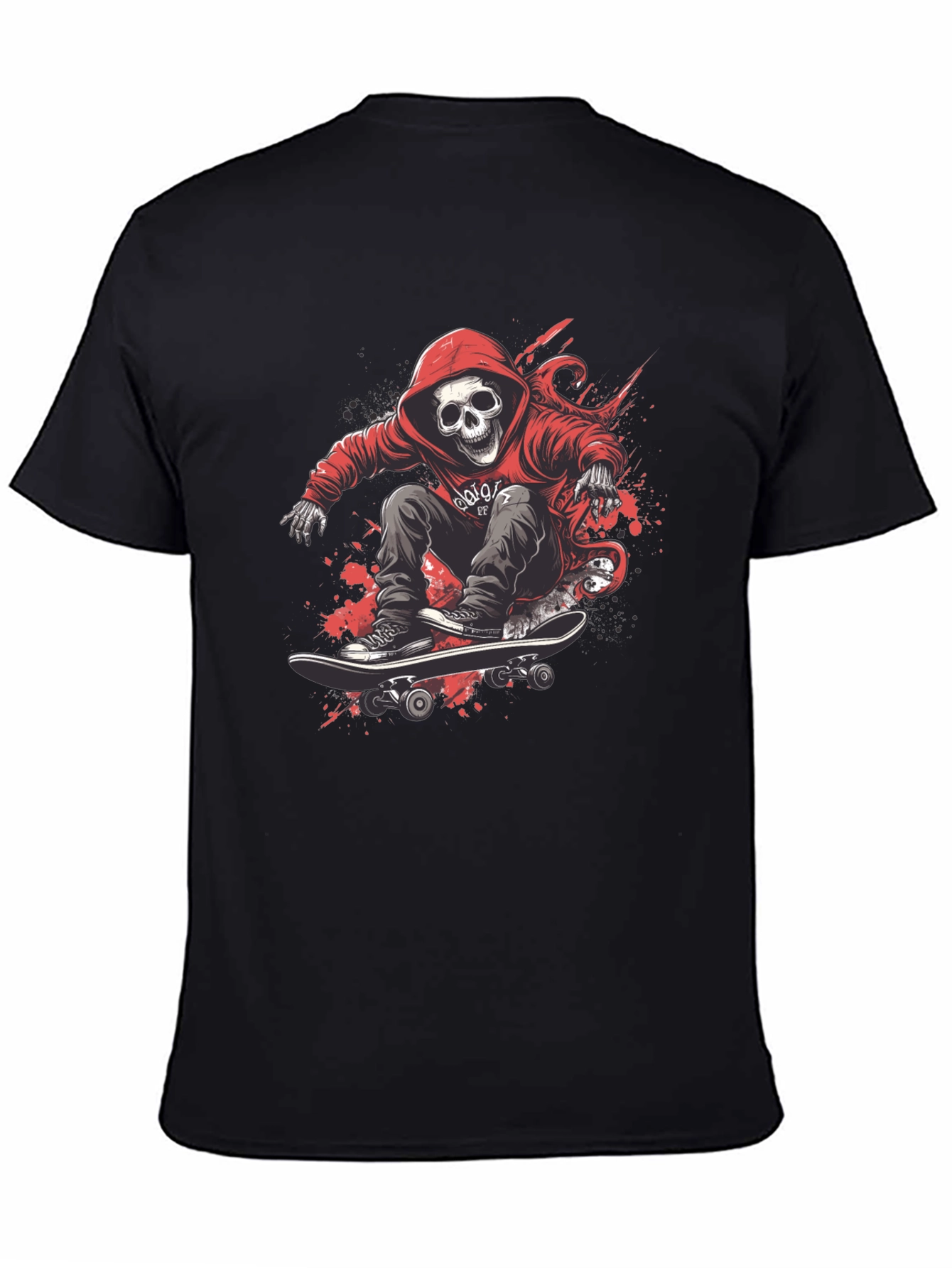 Skull Skateboarder Graphic Tee - Street Style T-Shirt