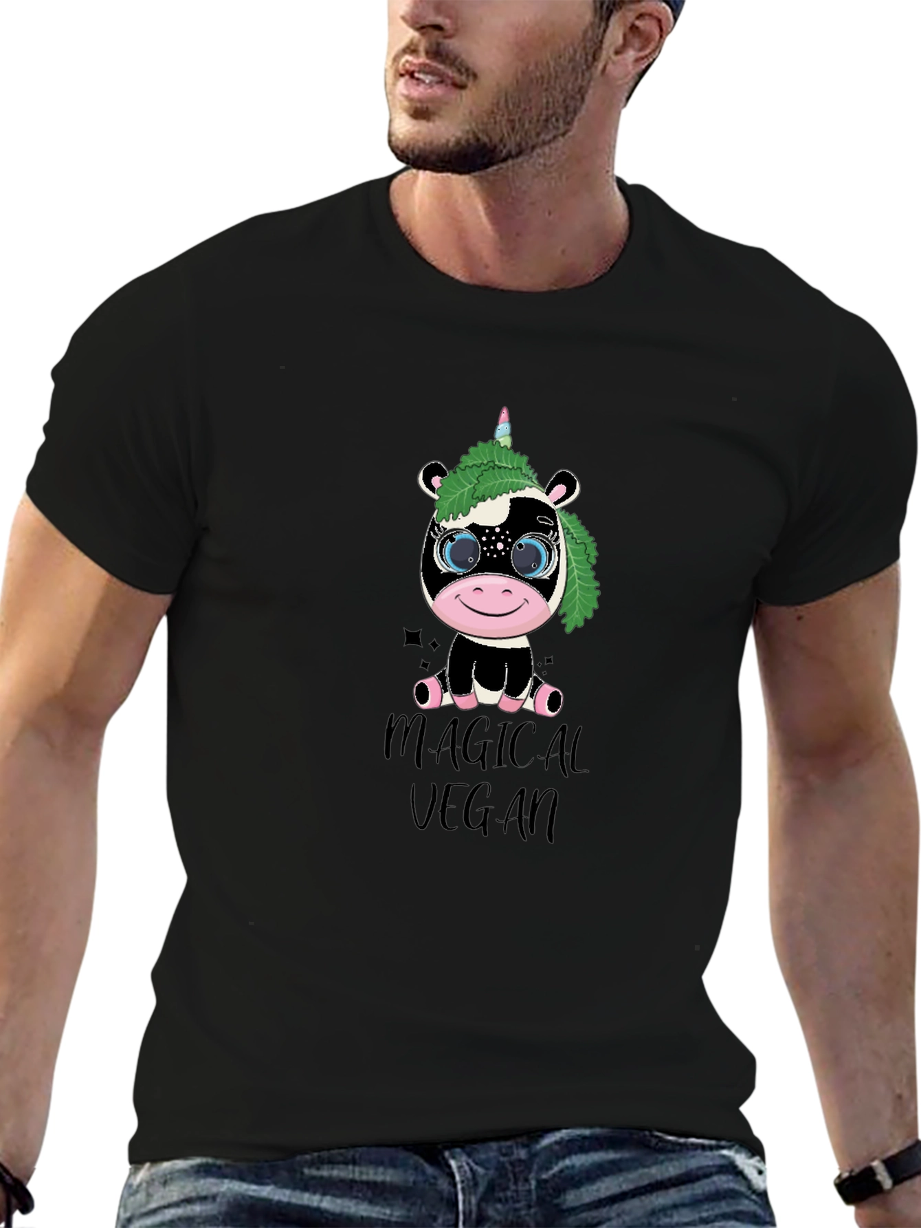 Magical Vegan Unicorn Graphic T-Shirt