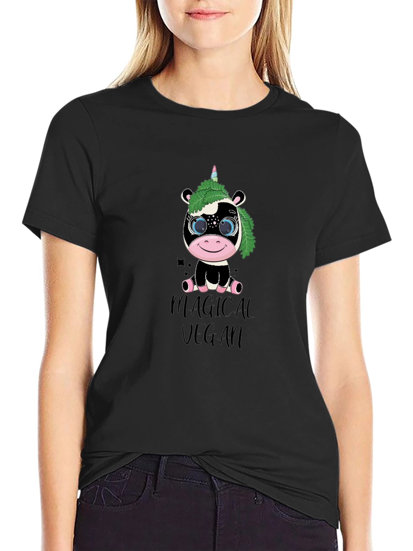 Magical Vegan Unicorn Graphic T-Shirt