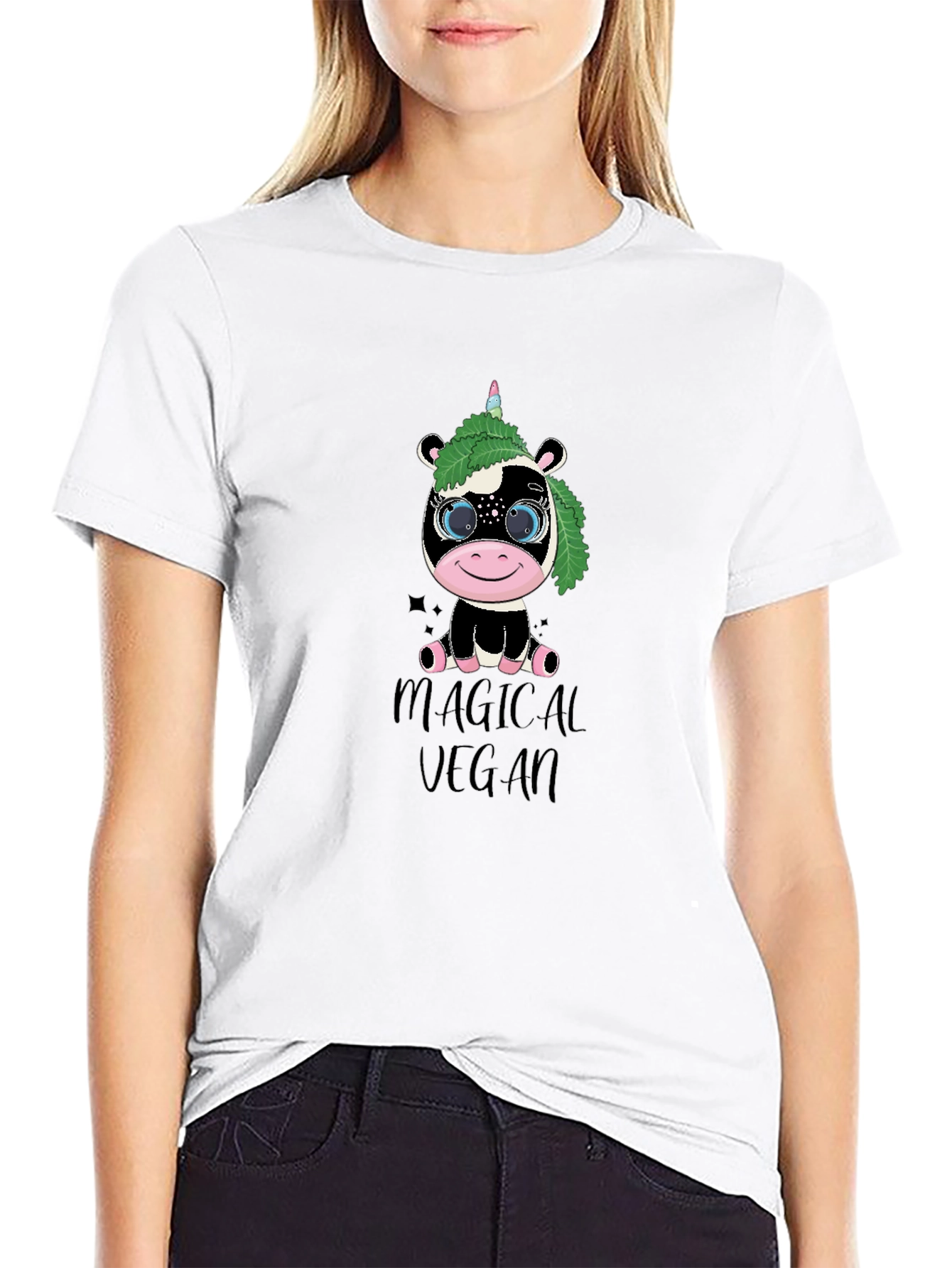 Magical Vegan Unicorn Graphic T-Shirt