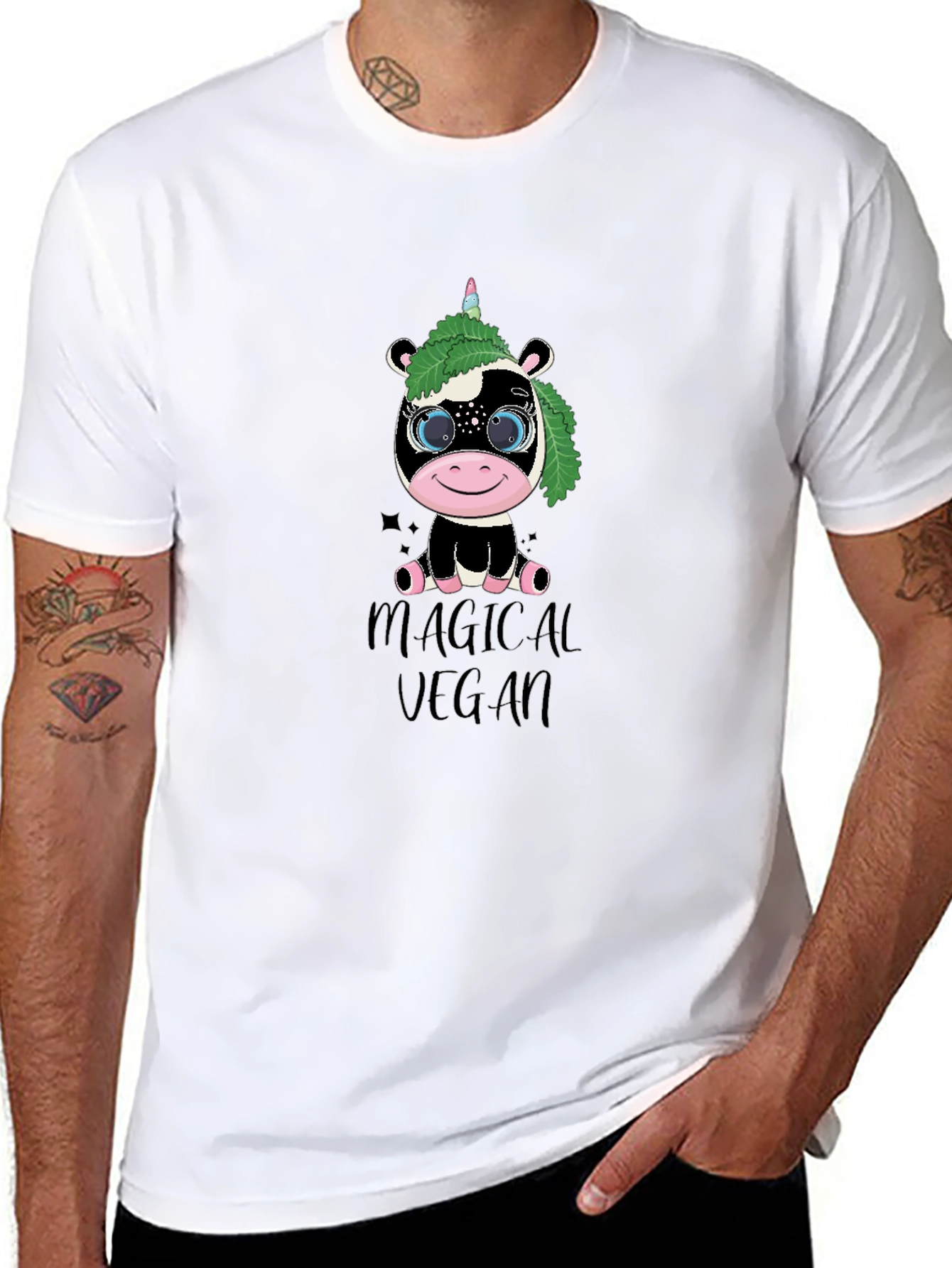 Magical Vegan Unicorn Graphic T-Shirt