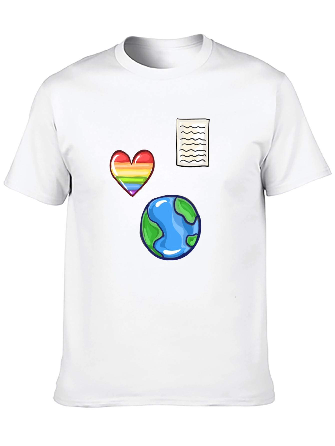 Novelty Print Black T-Shirt