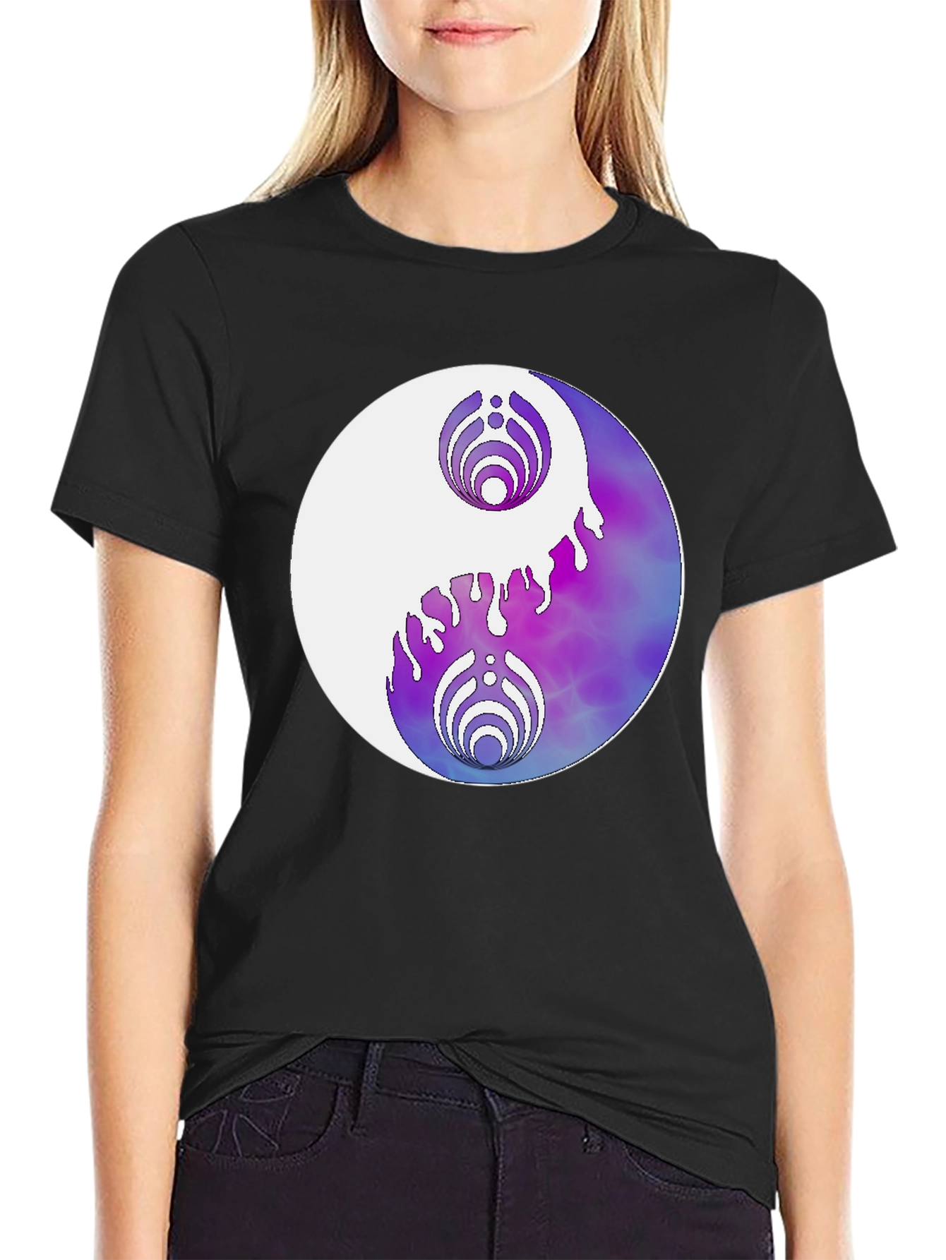 Yin Yang Graphic Tee - Black Casual T-Shirt