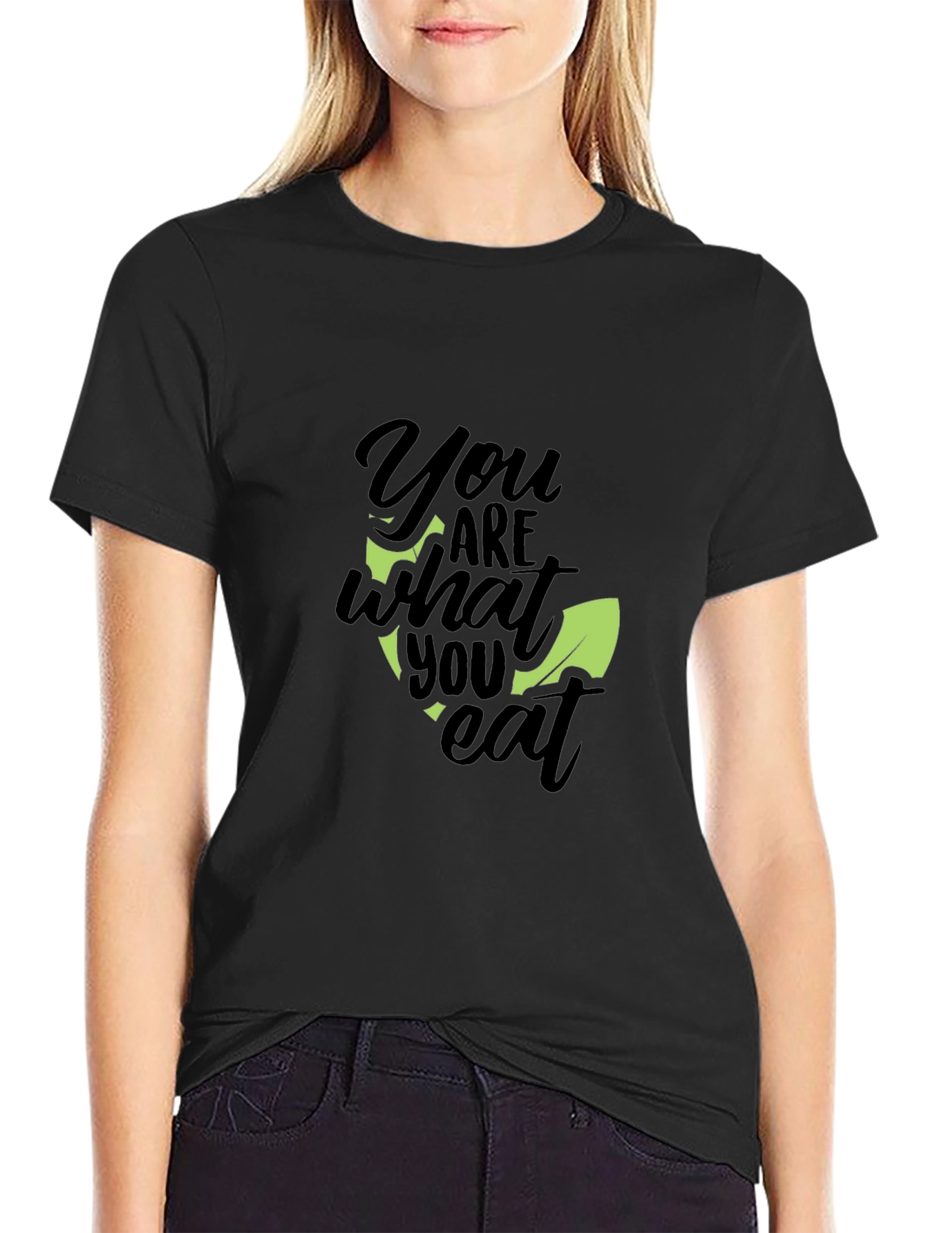 You Are What You Eat Black Graphic Tee