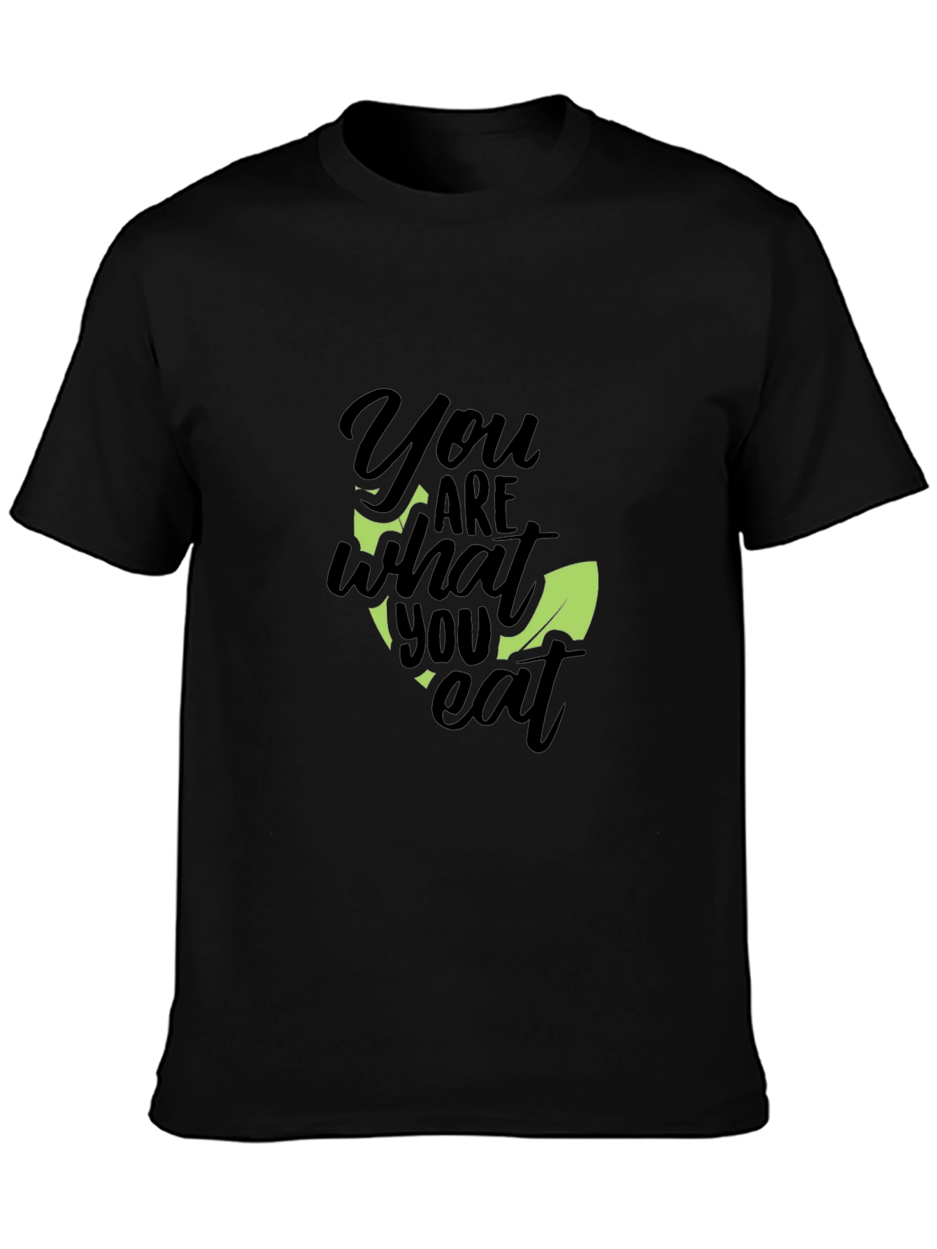 You Are What You Eat Black Graphic Tee