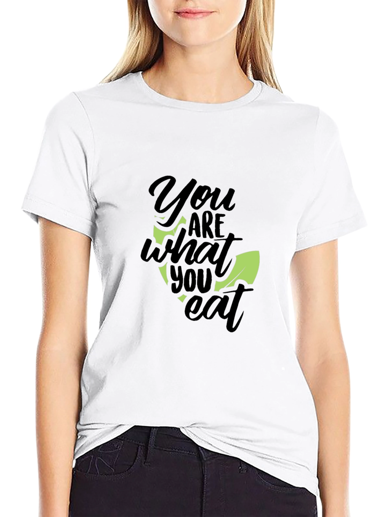 You Are What You Eat Black Graphic Tee