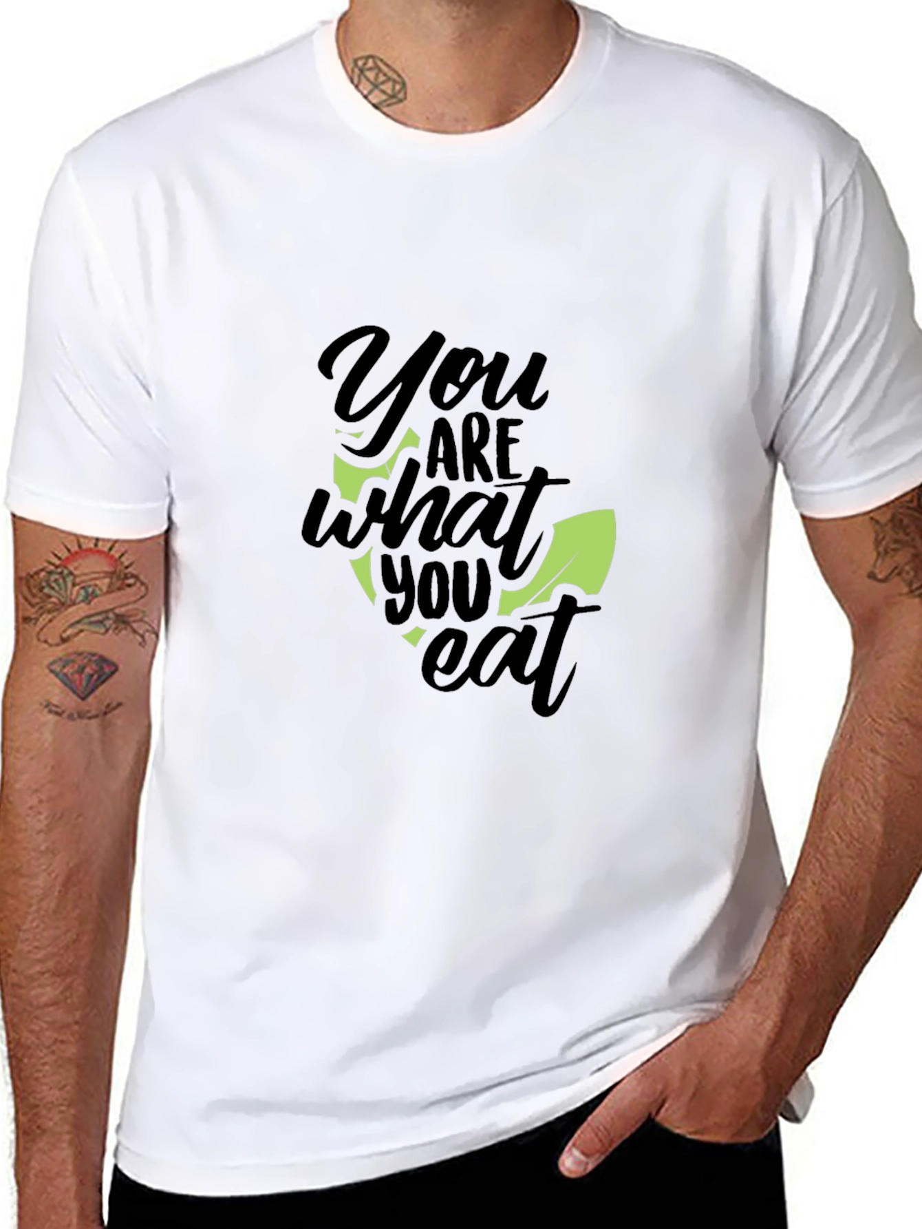 You Are What You Eat Black Graphic Tee