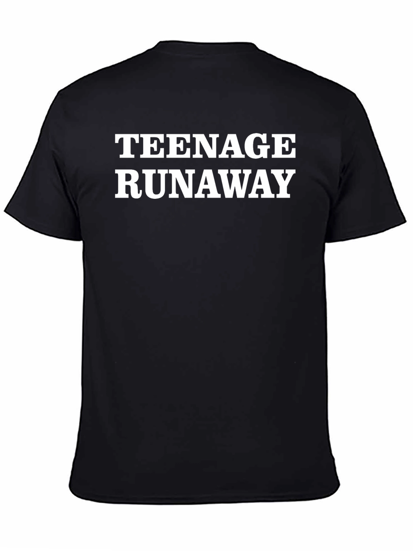 Teenage Runaway Graphic Tee - Black Cotton T-Shirt