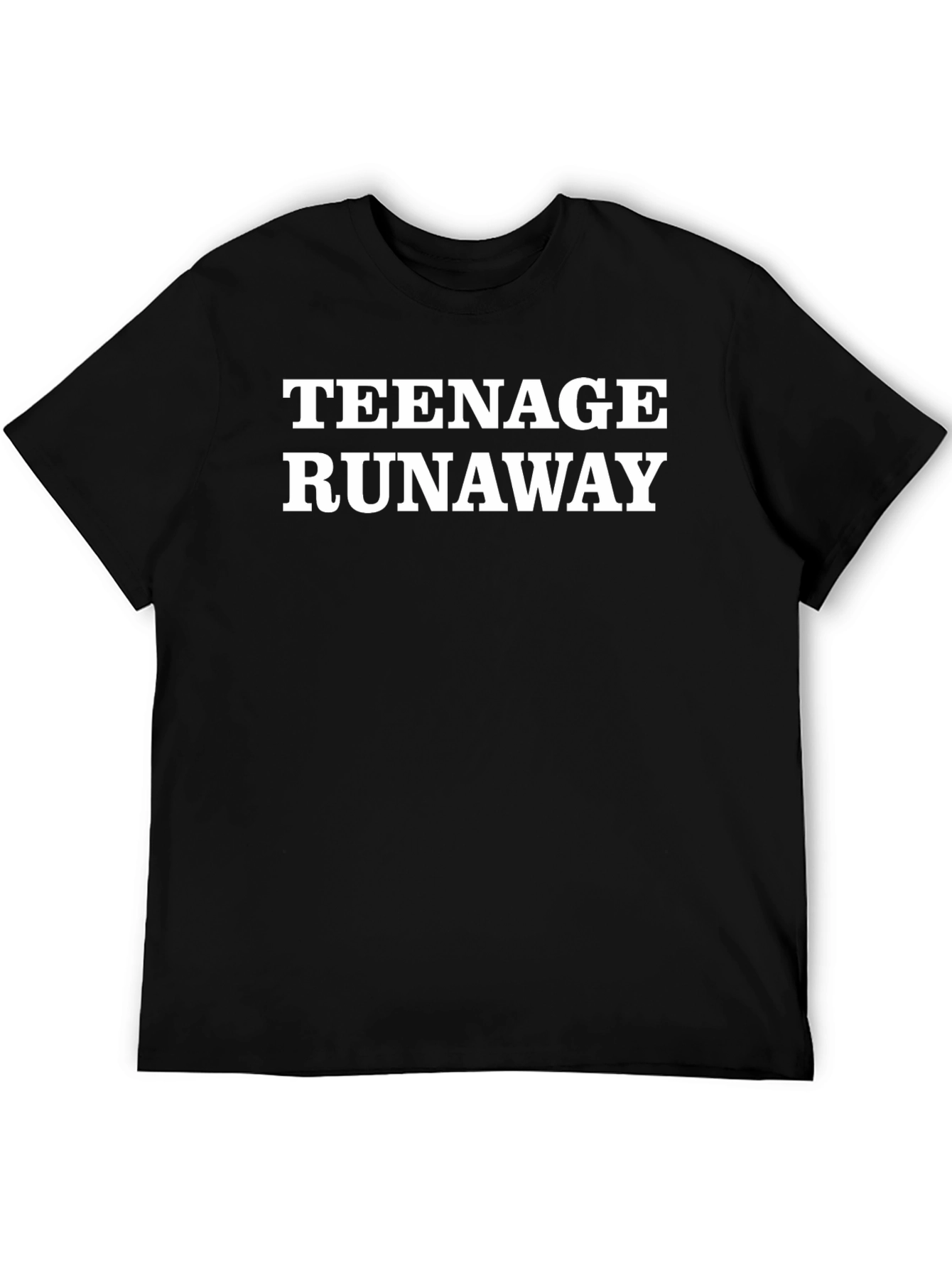 Teenage Runaway Graphic Tee - Black Cotton T-Shirt