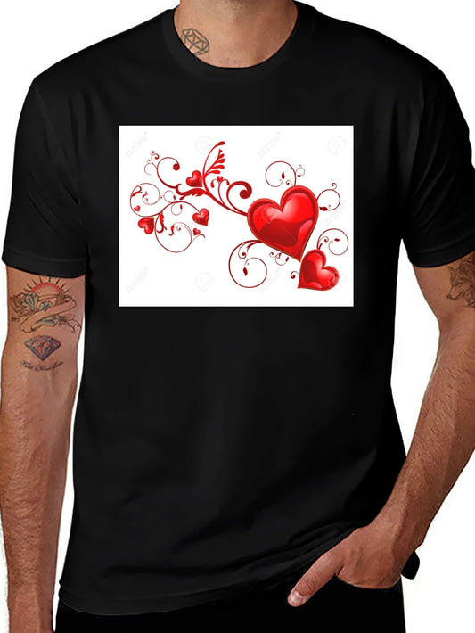 Heart Swirl Black T-Shirt