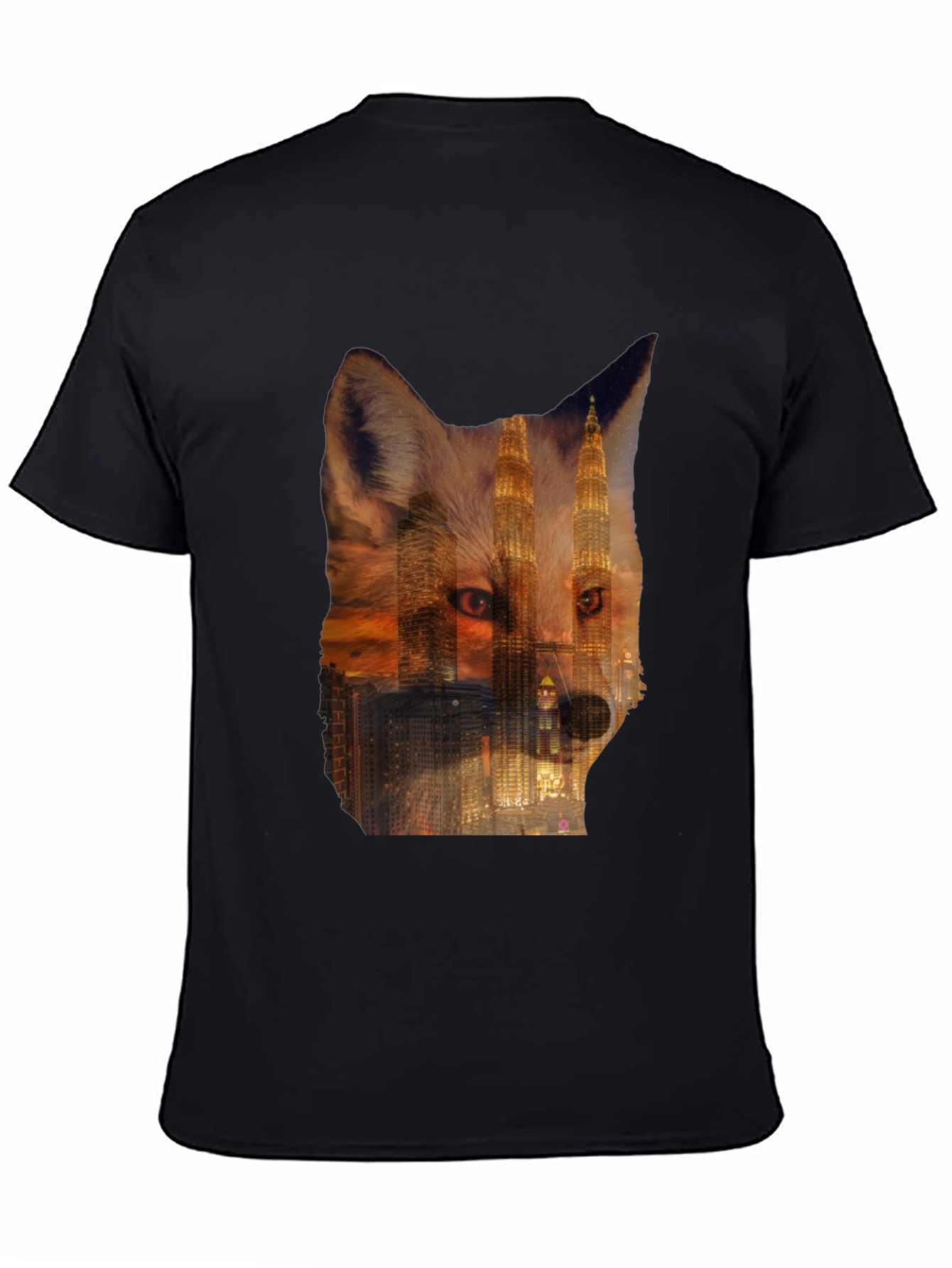 Fox Cityscape Graphic Black T-Shirt