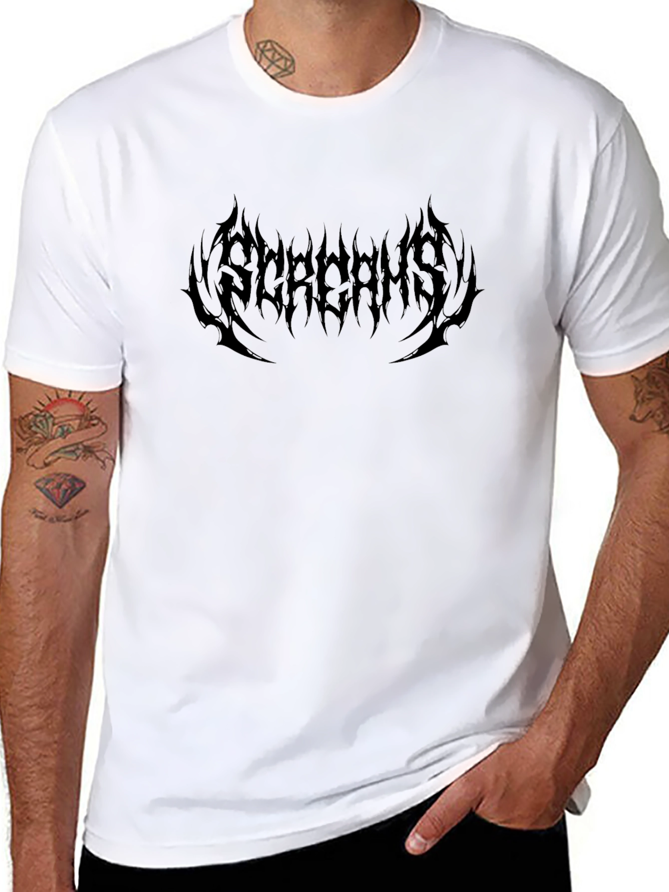 Black Screams Graphic T-Shirt - Edgy Style