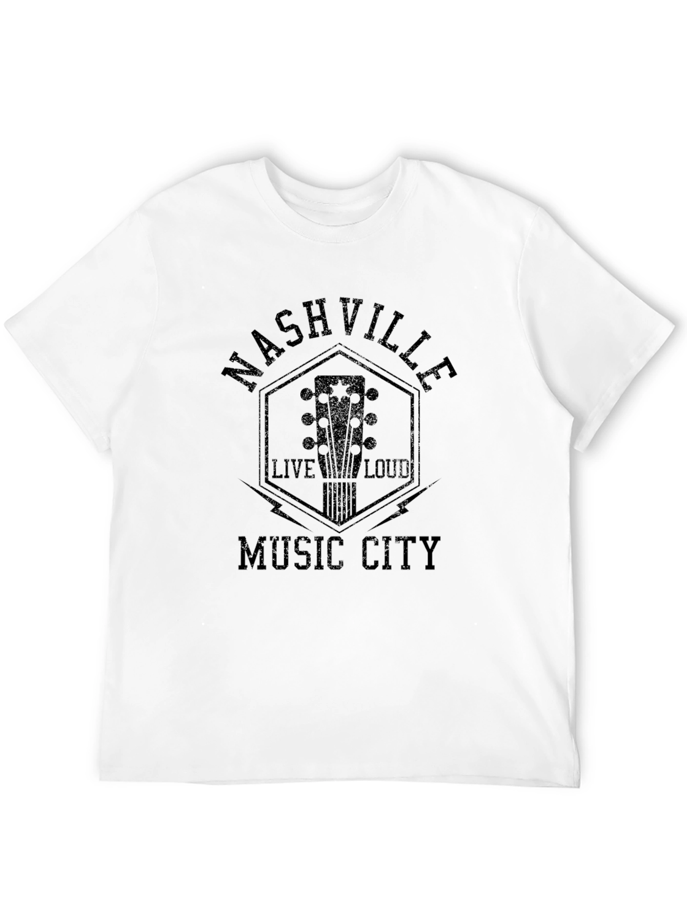 Nashville Music City Black T-Shirt