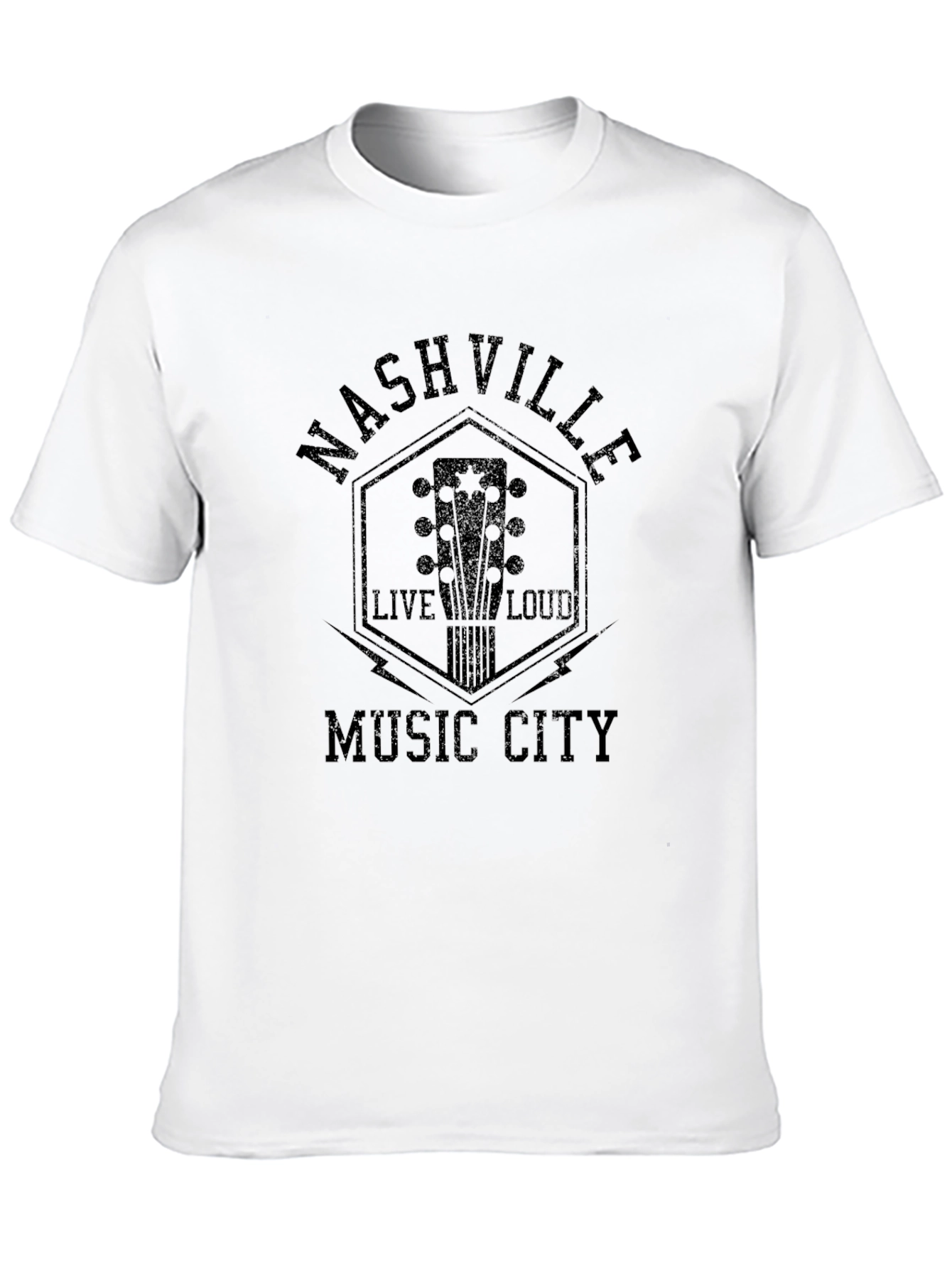 Nashville Music City Black T-Shirt