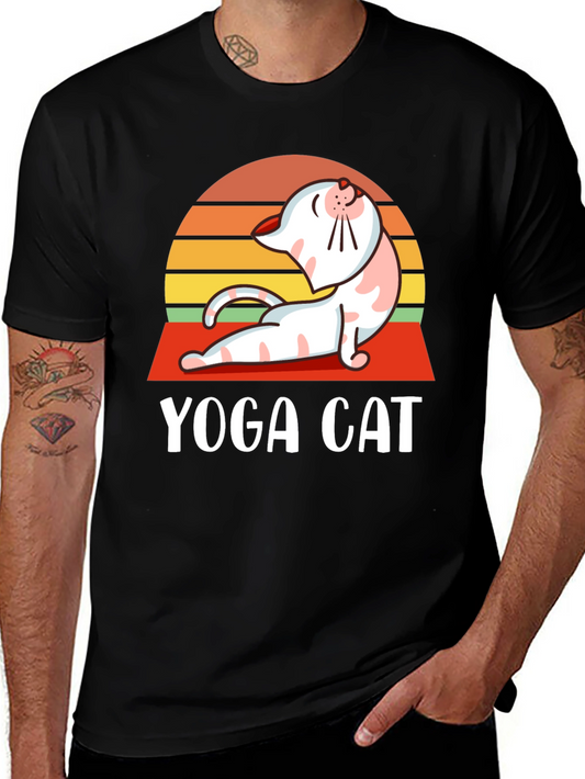 Yoga Cat T-Shirt - Funny Workout Tee