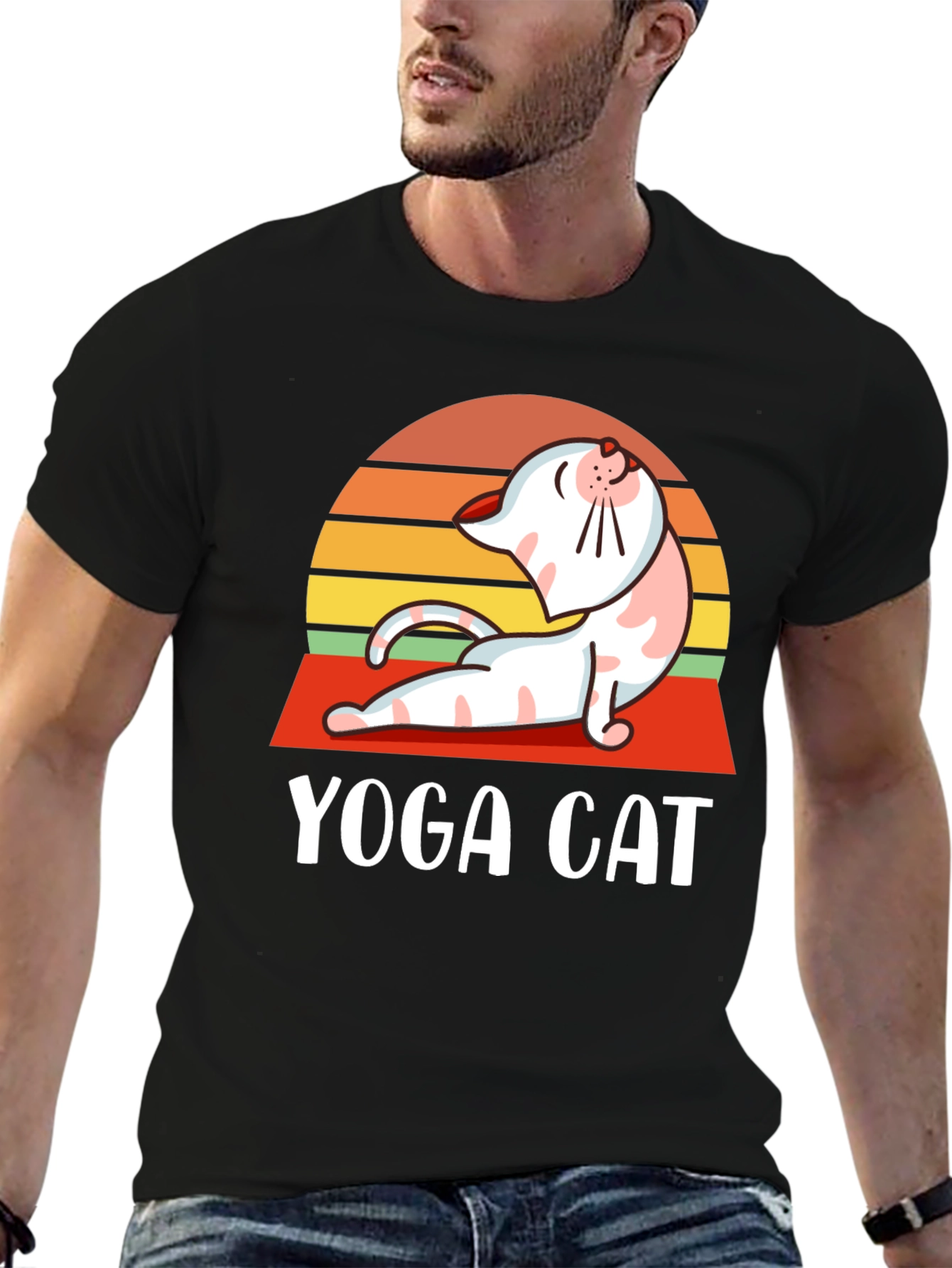 Yoga Cat T-Shirt - Funny Workout Tee