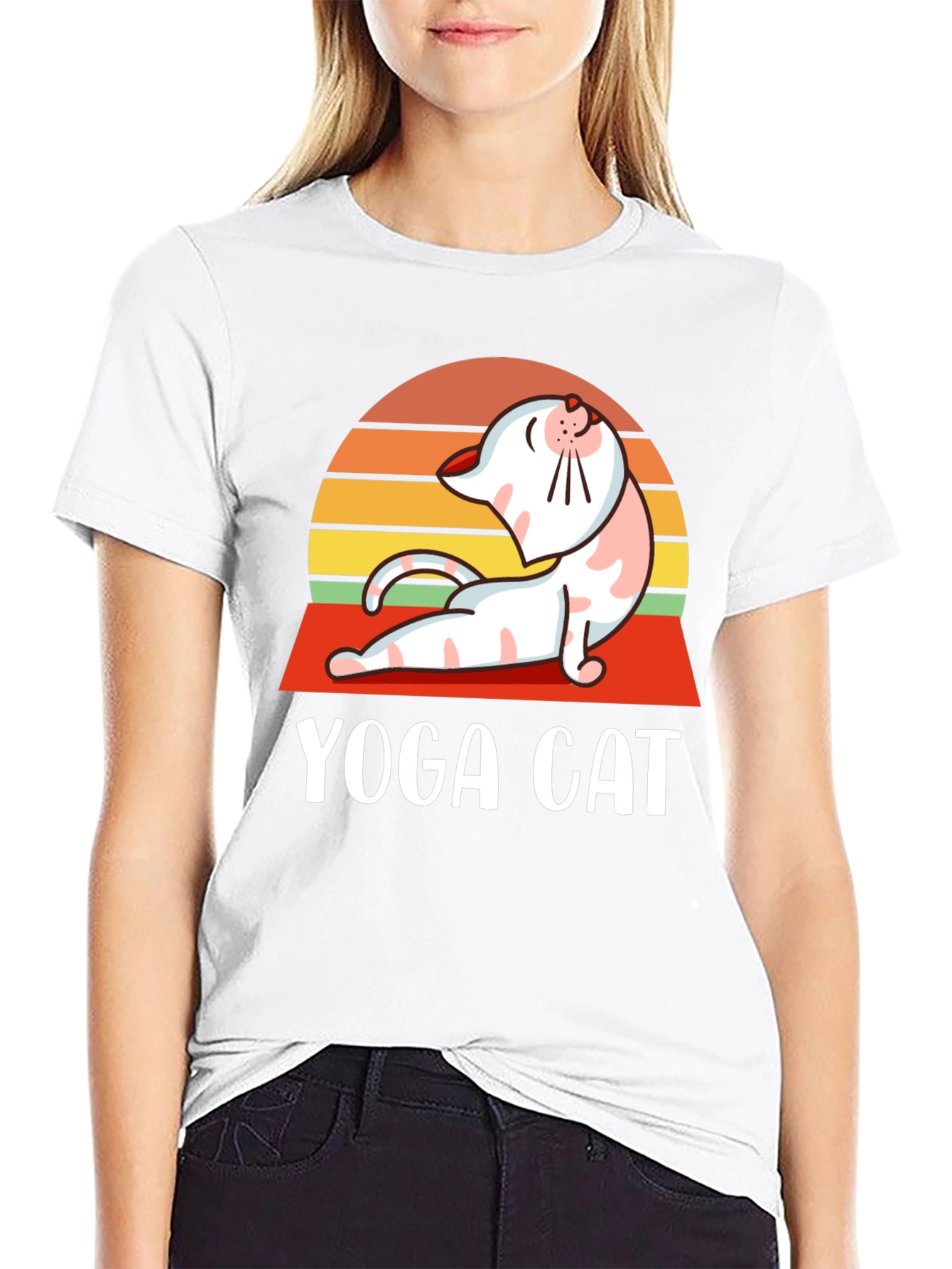 Yoga Cat T-Shirt - Funny Workout Tee