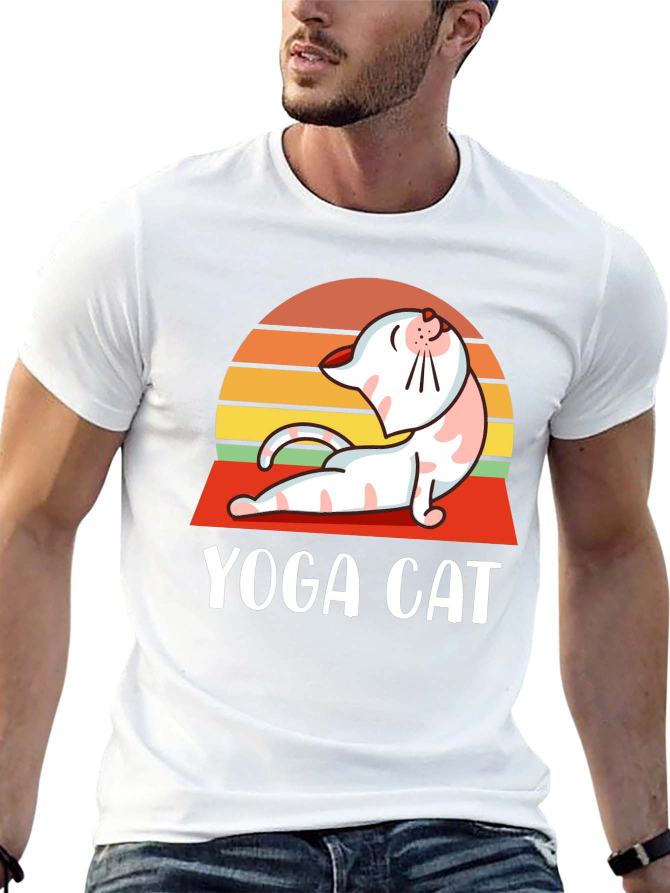 Yoga Cat T-Shirt - Funny Workout Tee