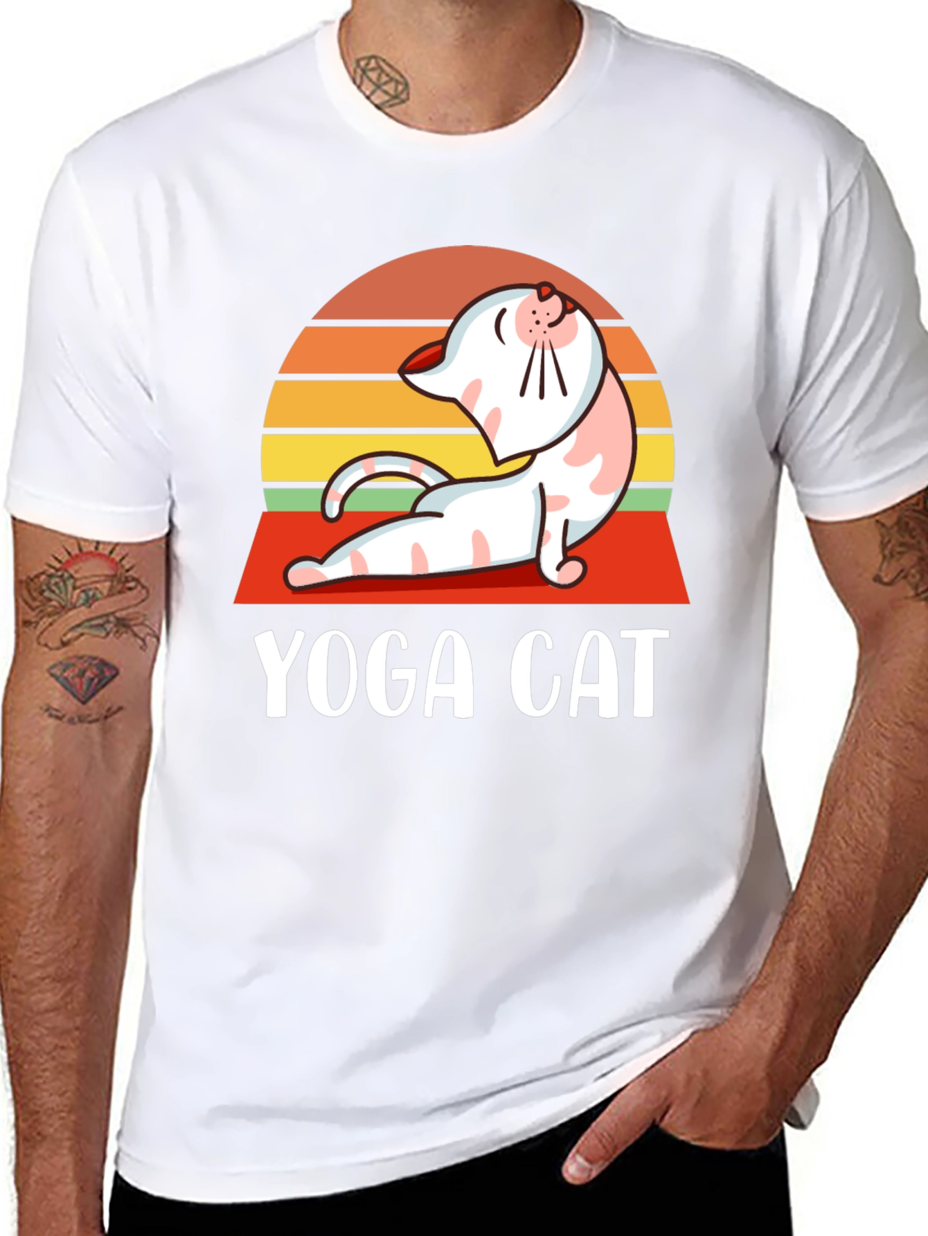 Yoga Cat T-Shirt - Funny Workout Tee