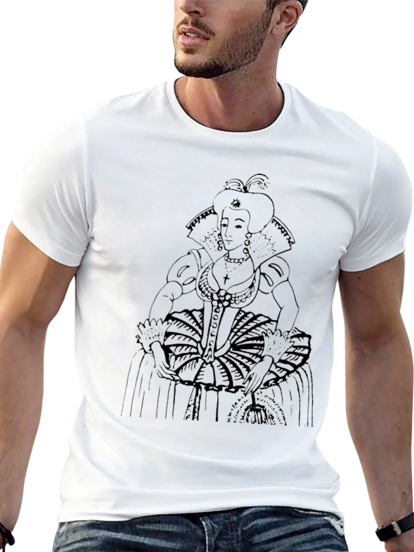 Elizabethan Era Queen Graphic Tee - Black