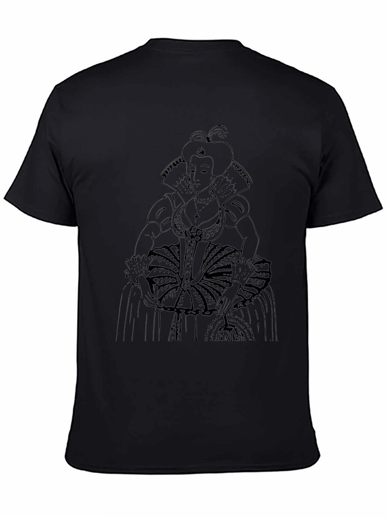 Elizabethan Era Queen Graphic Tee - Black